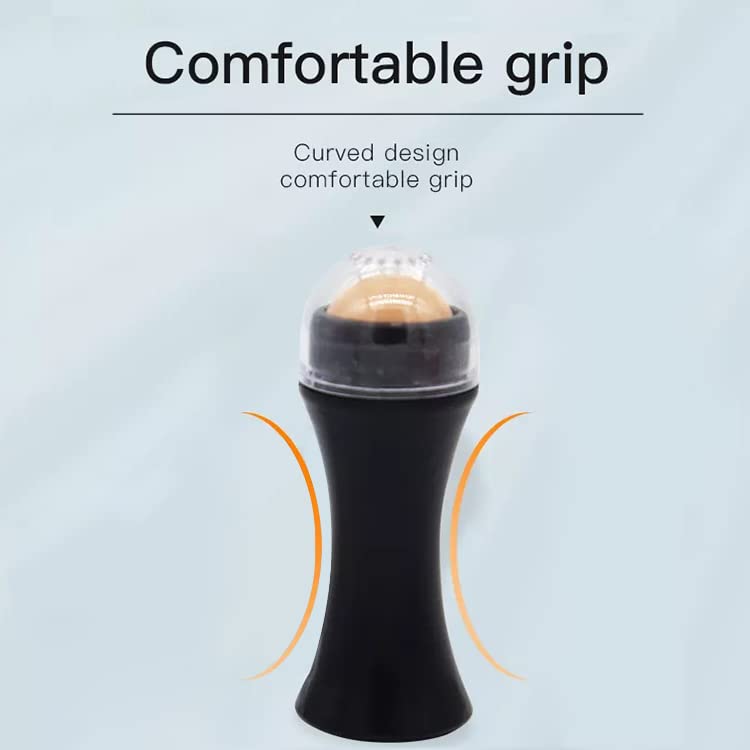 BLUSHYBEE COSMETICS Oil-Absorbing Volcanic Stone Face Roller - Reusable Portable Oil Control Blotting Roller for Shine-Free Skin, Instant Oil Removal (White) | Perfect for Travel, Gym & Touch-Ups Throughout the Day