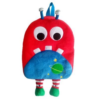 Sassafras Space Monster Kiddy Bop Bags - Fun and Durable Kids' Backpacks for School, Travel & Everyday Use | Cute Cartoon Design for Boys & Girls