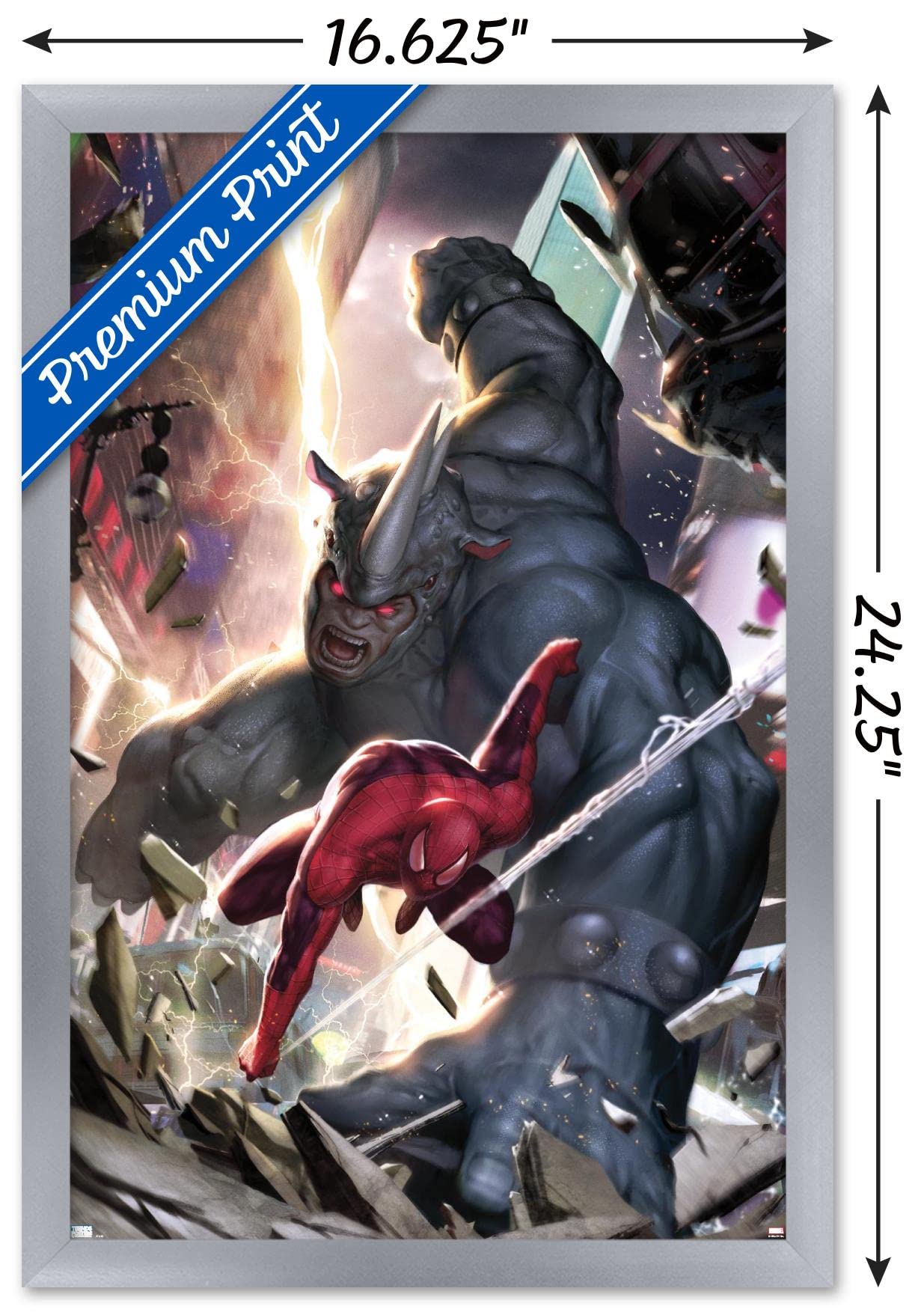 Marvel Comics Spider-Man vs Rhino & X-23 #10 Wall Poster - 22.4