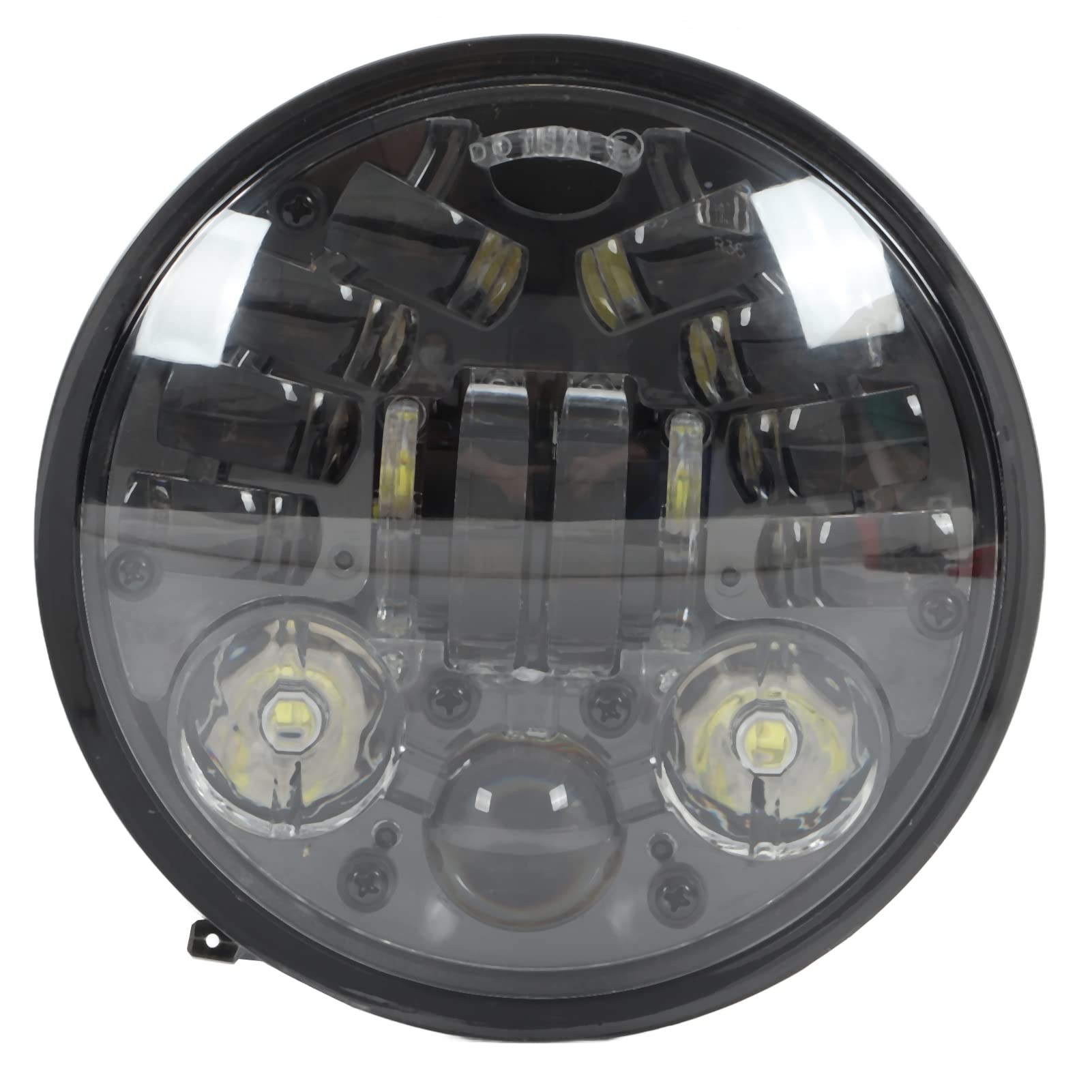 3000LM Waterproof Round Motorcycle Headlight Assembly - High Brightness Replacement Headlamp for Harley, Honda, Yamaha - Perfect for Night Riding & Off-Road Adventures