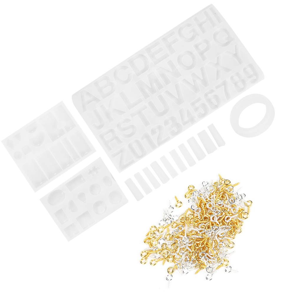 Premium Silicone Casting Molds for DIY Jewelry Making - Pendant Necklace & Earring Molds (83056) - Perfect for Handmade Crafts, Resin Art, and Unique Gift Creations