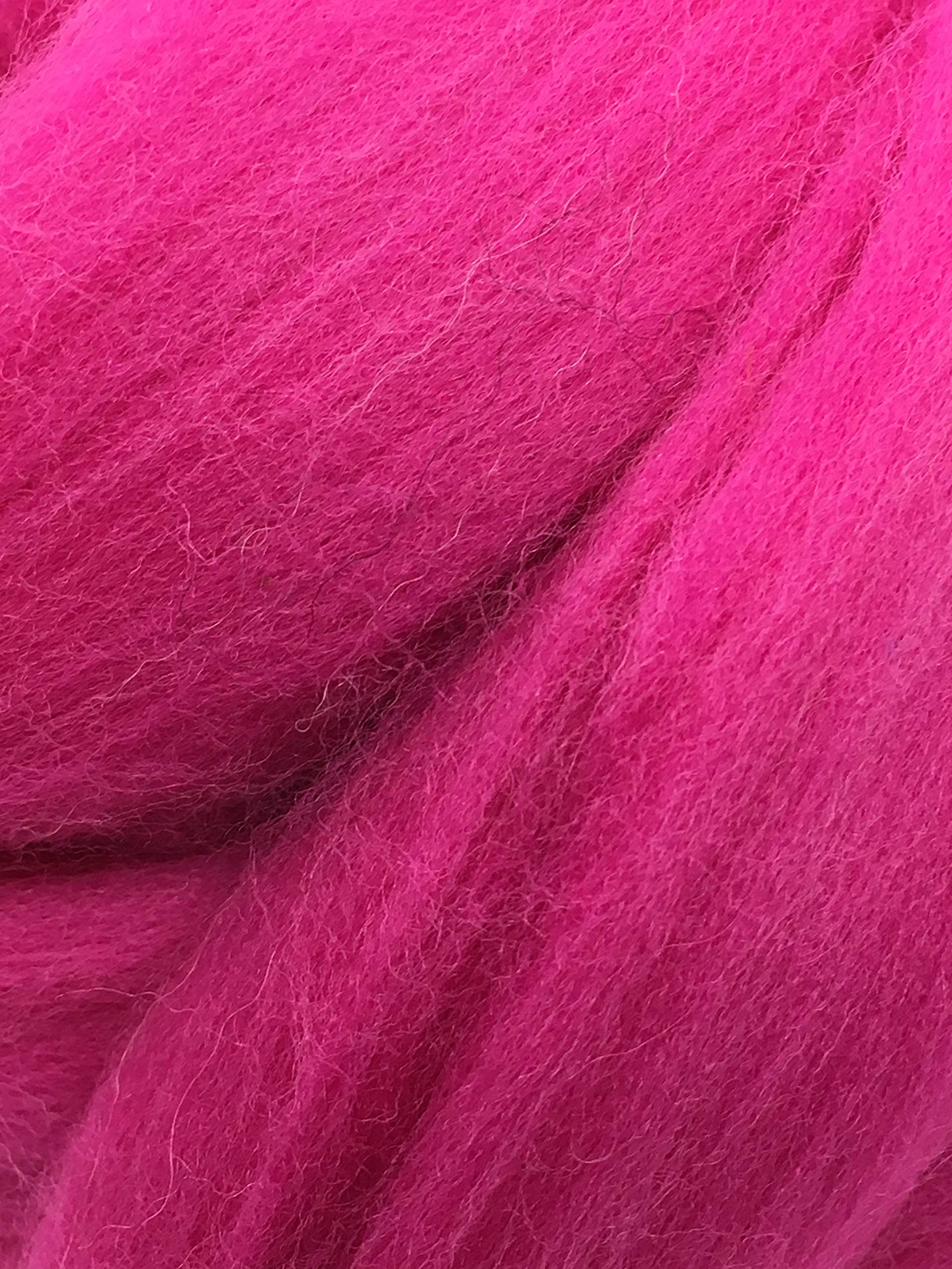 Premium Hot Pink Merino Wool Roving Fiber - 5lb Bulk for Spinning, Felting & Knitting | Soft Handmade Yarn Material for DIY Crafts, Needlework & Fiber Arts Projects | Perfect for Hand Spinners, Weavers & Textile Artists in USA