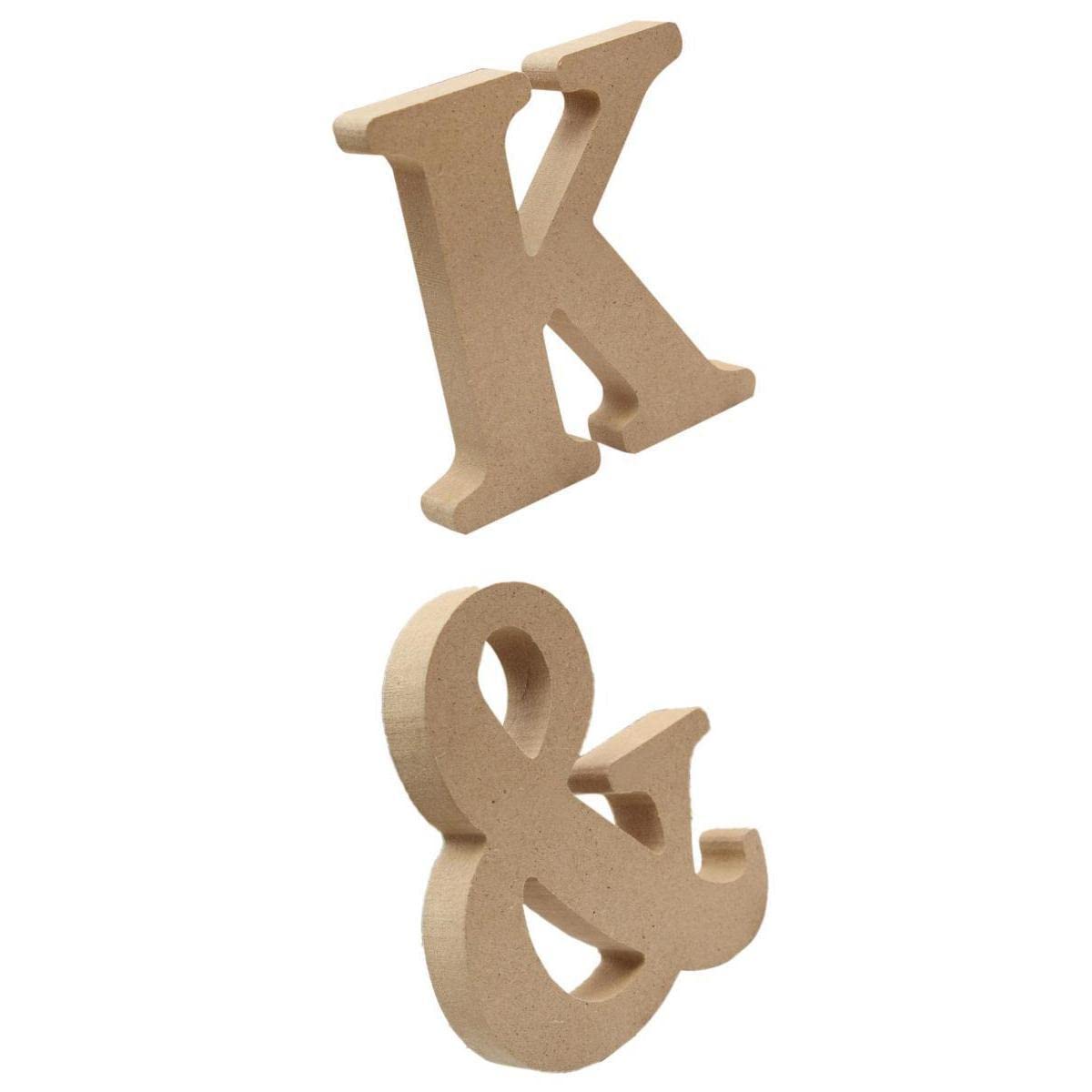 Fenteer 2-Piece DIY Alphabet Plaque Letters - Wooden Wall Decor for Nursery, Easter, Bedroom - Perfect for Baby Shower, Kids Room & Home Decoration