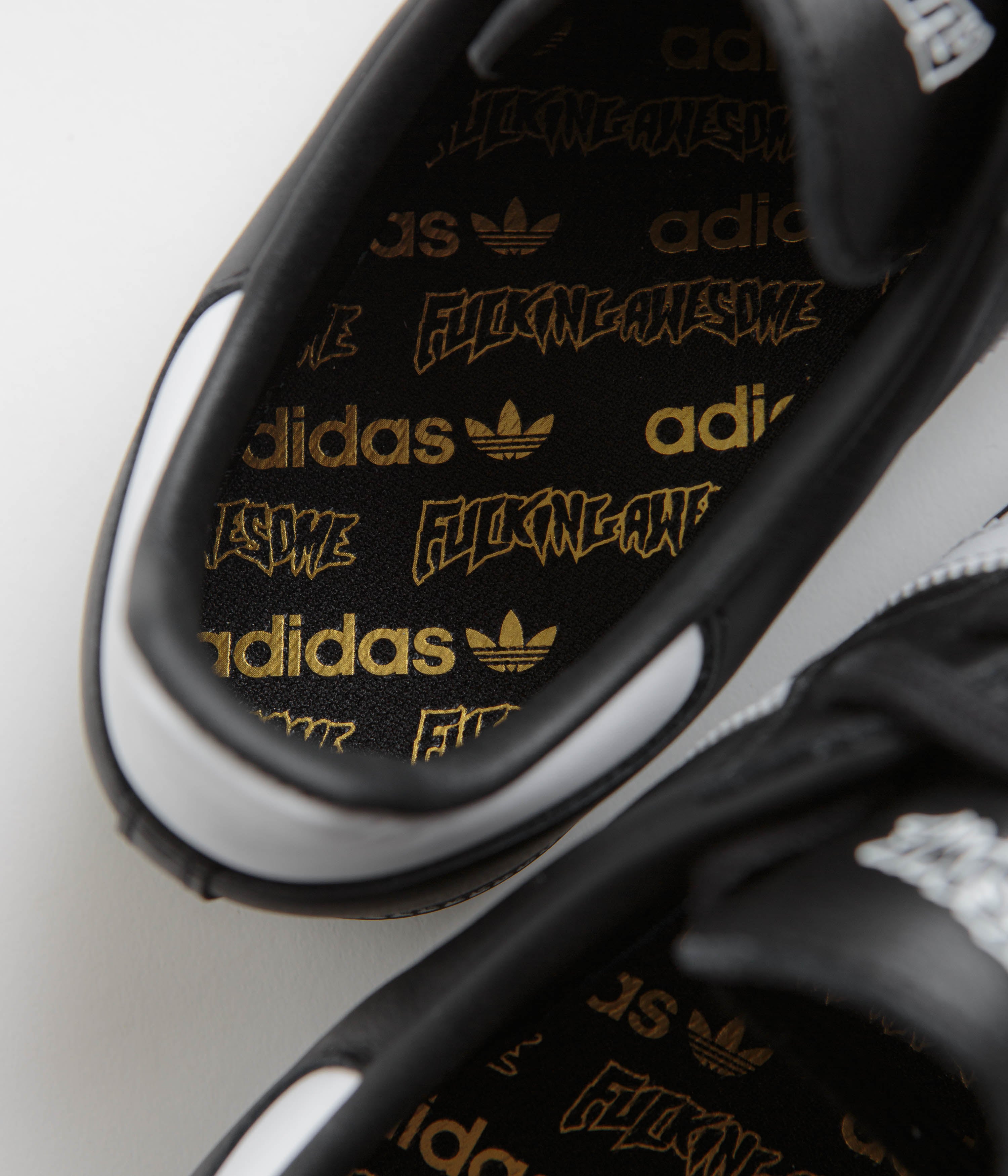 Adidas x Fucking Awesome Samba Sneakers - Core Black/FTWR White/Gold Metallic - Men's Streetwear Shoes for Casual Wear & Skateboarding