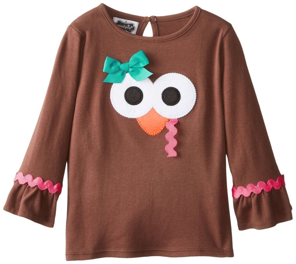 Mud Pie Baby Girls' Little Turkey Tunic Outfit - Adorable Thanksgiving Holiday Dress for Infants & Toddlers - Perfect for Family Gatherings, Photo Shoots & Fall Festivals
