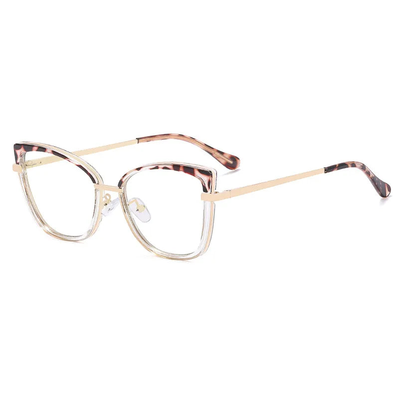 CCspace Women's Full Rim Square Titanium Eyeglasses Frame 56966 - Lightweight & Durable Glasses for Work, Reading & Fashion