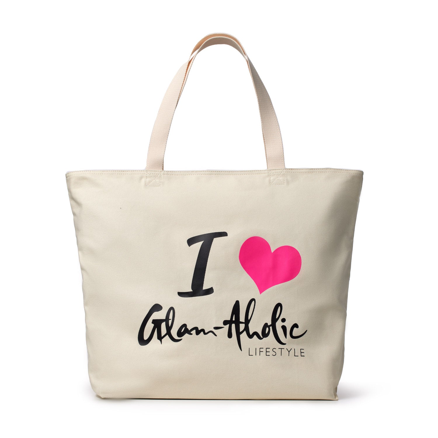 Signature Logo Canvas Tote Bag - Hot Pink | Durable & Stylish Eco-Friendly Shopper for Groceries, Beach, Work & Travel