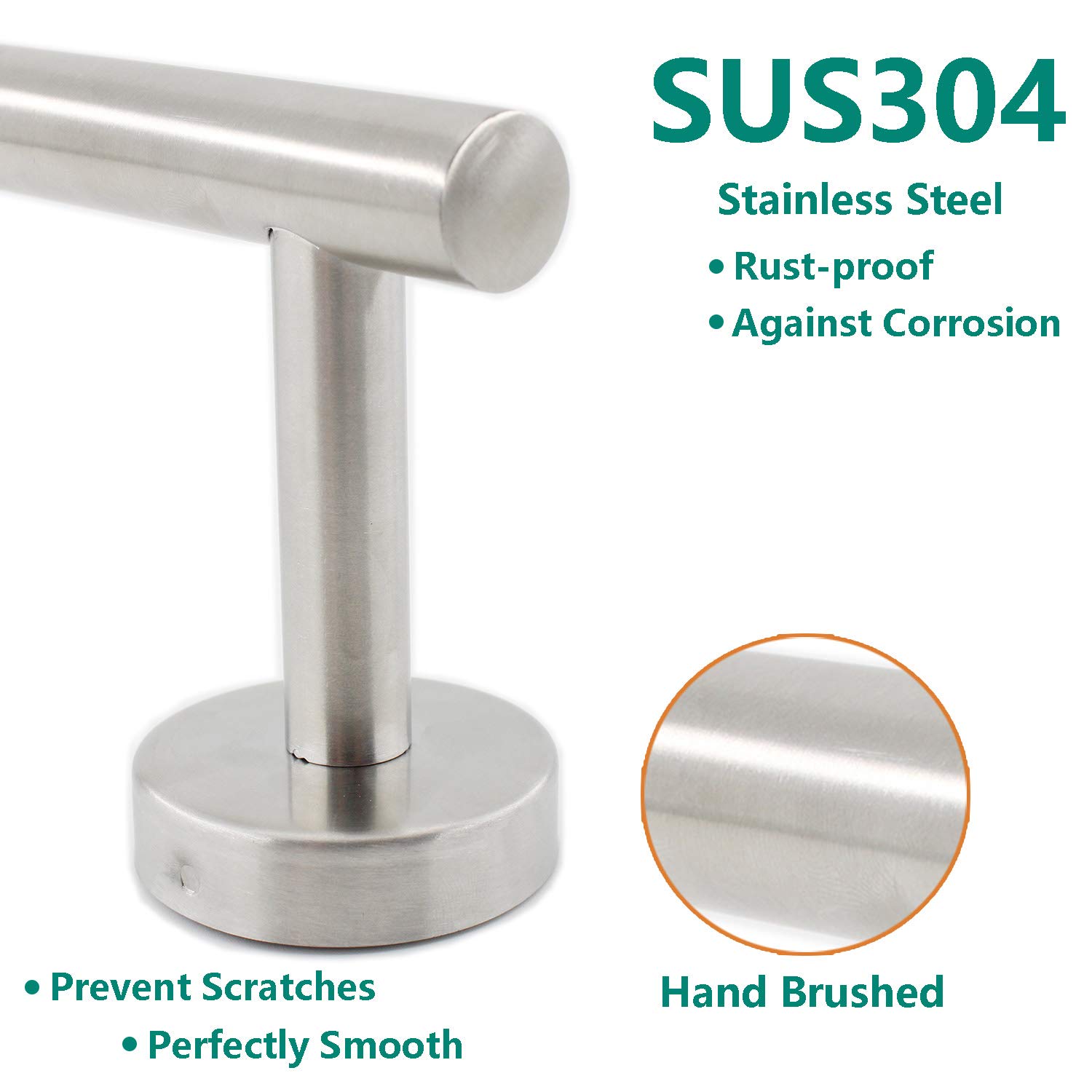 ULIFESTAR 16 Inch Stainless Steel Bathroom Hardware Set - 3 Piece Wall Mounted Towel Bar Rack, Toilet Paper Holder & Robe Hook - Heavy Duty Silver Bathroom Accessories for Towels & Storage - Perfect for Modern Bathrooms & Spa Style Decor
