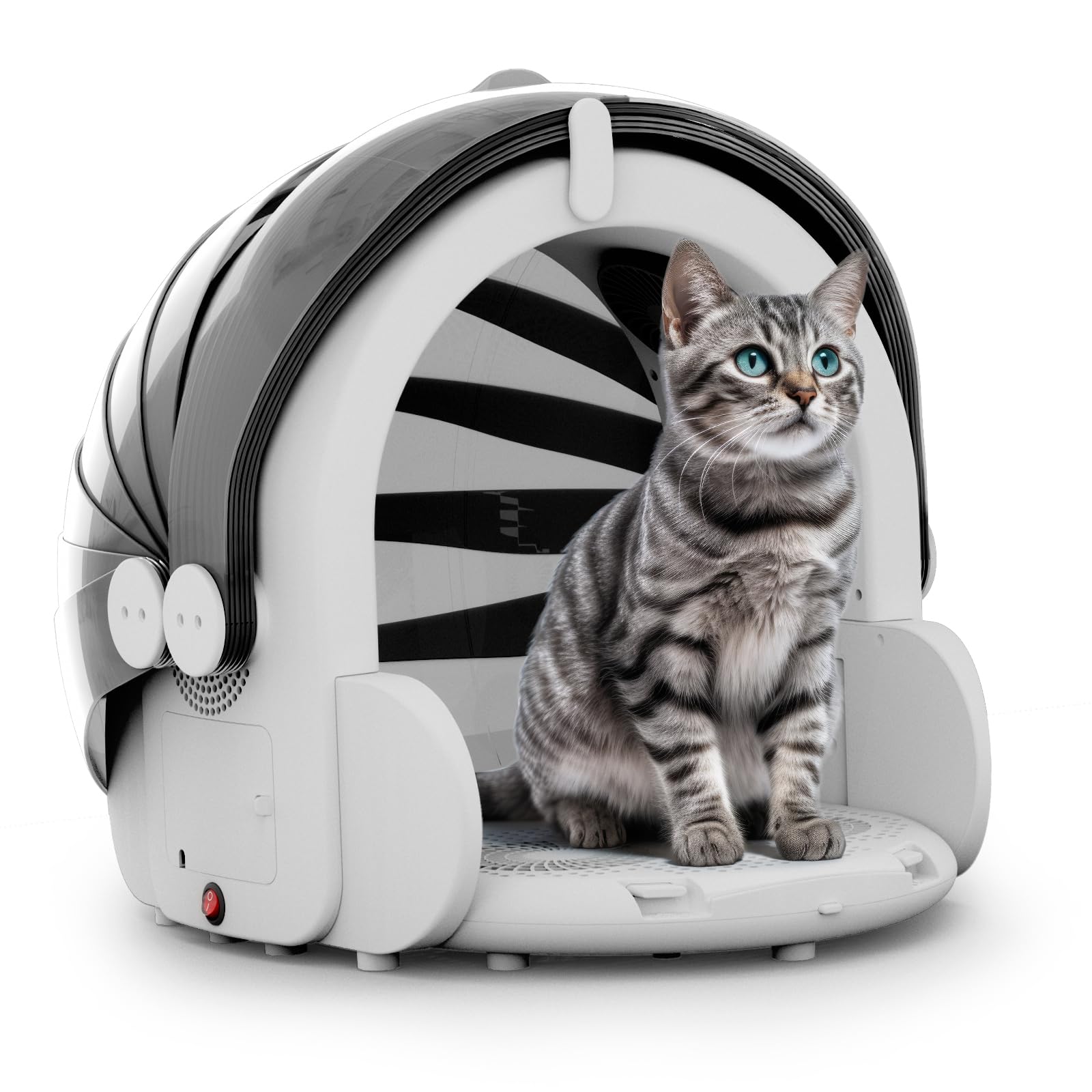 iPettie Automatic Pet Dryer Box for Cats & Small Dogs - 60L Capacity with 8 High-Speed Fans, 360° Airflow, Adjustable Temperature & 4 Speed Settings - Ultra Quiet Pet Grooming Machine for Home Use | Perfect for Post-Bath Drying & Professional Pet Salons