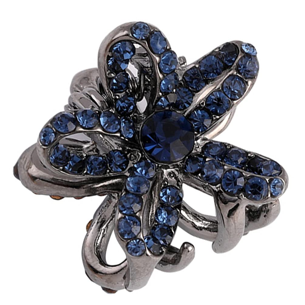 Sparkling Rhinestone Hair Claw Clip - Elegant Small Metal Hair Clips with Crystal Stones for Women & Girls | Perfect for Parties, Weddings, and Everyday Hair Styling