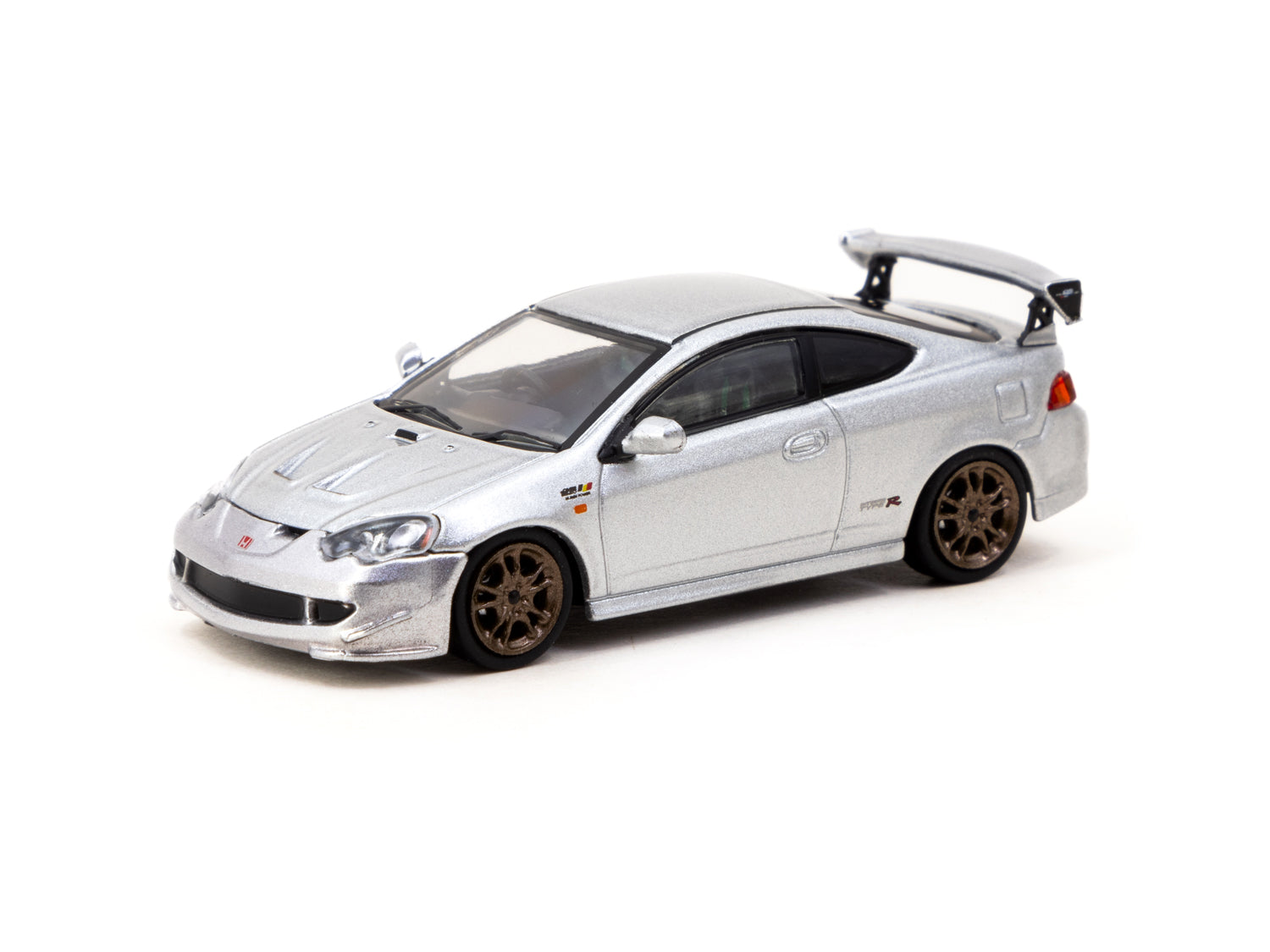 Tarmac Works 1/64 Scale Honda Integra Type R DC5 Mugen Silver Diecast Model Car - Collectible Miniature for Display, Racing Enthusiasts & Car Lovers