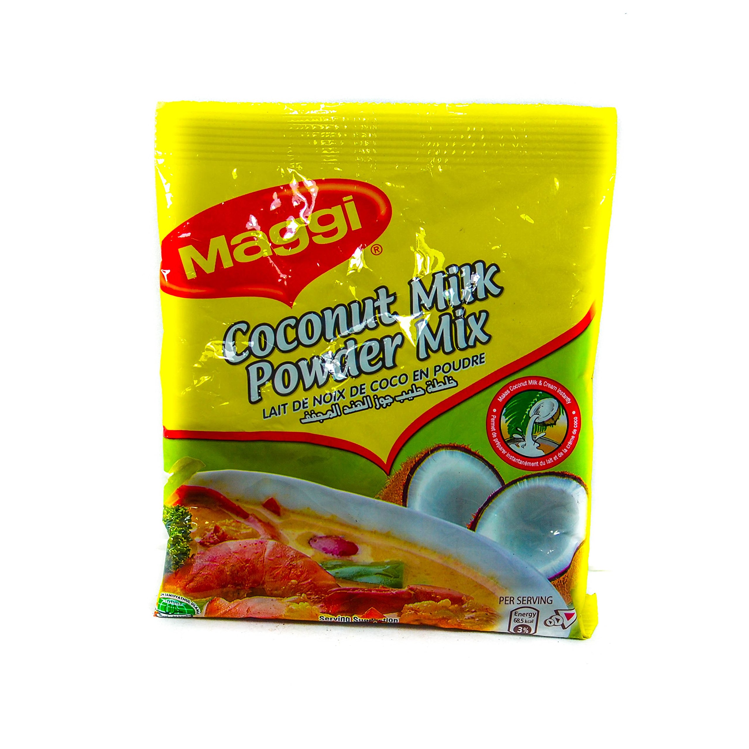 Maggi Coconut Milk Powder Mix - 50g (12 Pack) - Premium Instant Coconut Milk for Cooking, Baking & Beverages - Vegan & Dairy-Free