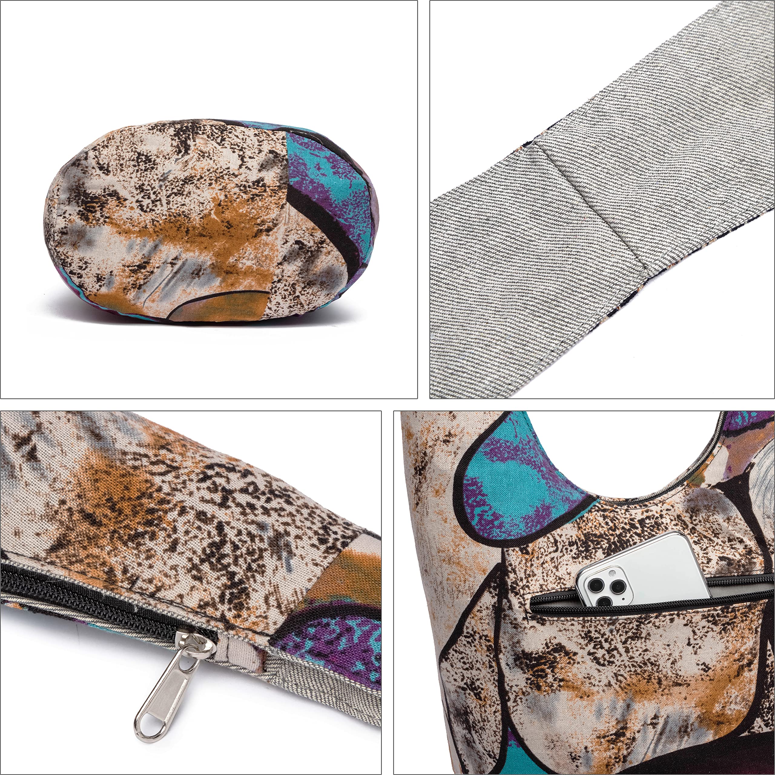 Bohemian Animal Print Crossbody Bag for Women - Fashion Canvas Shoulder Handbag & Hippie Hobo Purse - Perfect for Casual Outings, Travel & Festival Accessories