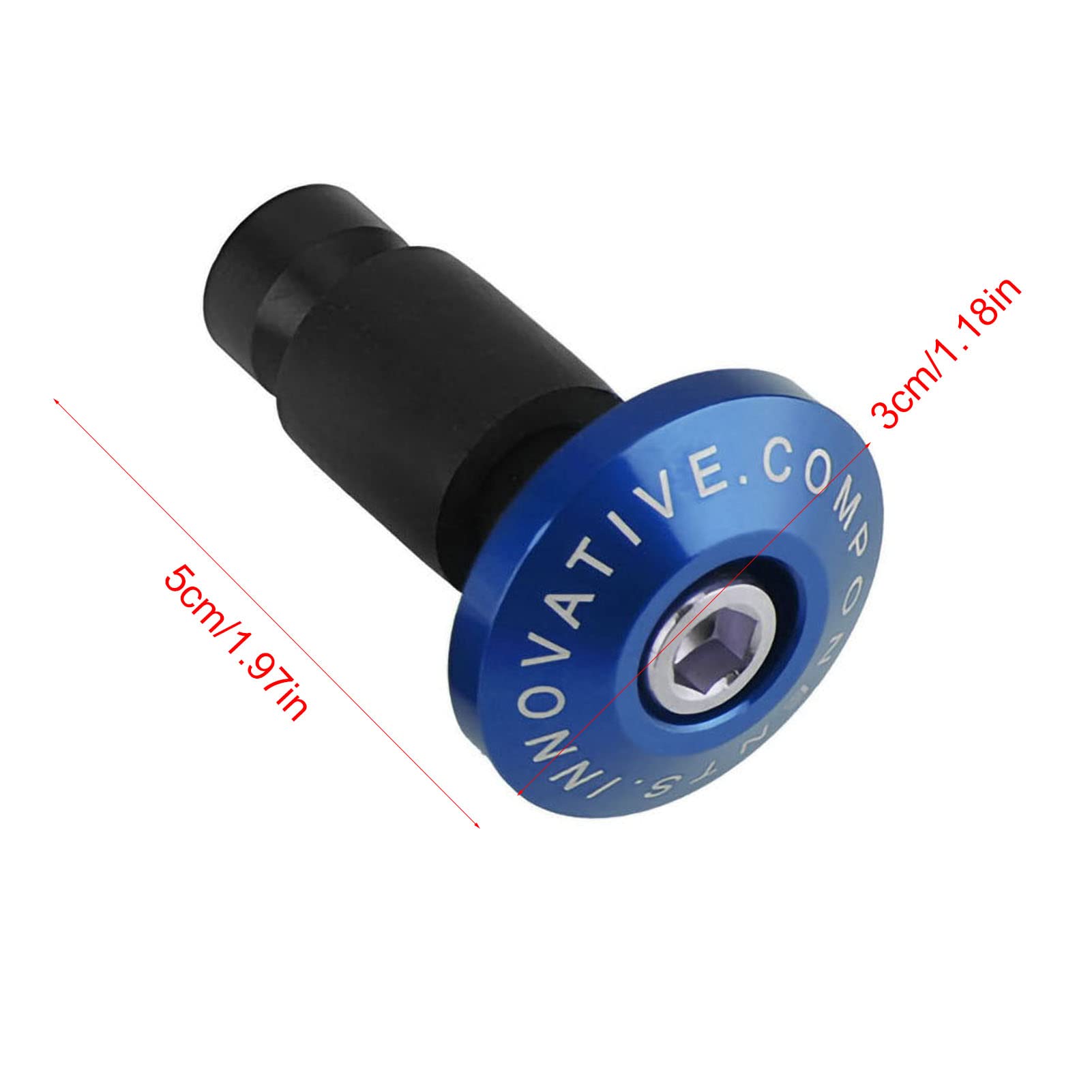 Acouto 22mm (7/8inch) Universal Motorcycle Bar End Plugs - Blue Handlebar Slider Plugs for Racing, ATV & Offroad Bikes | Durable Protection for Motorcycle Handlebars During Rides & Parking