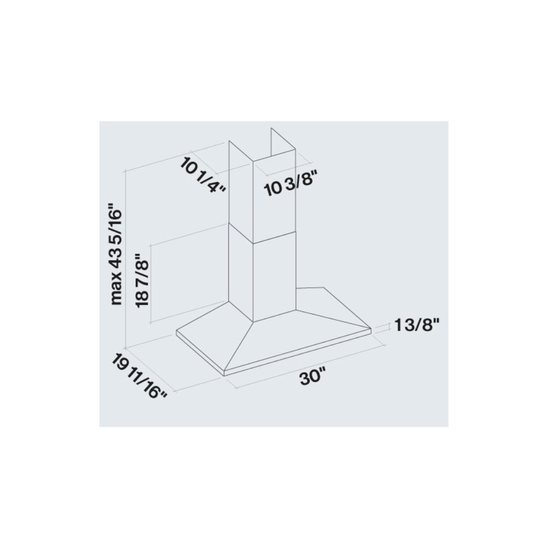 Falmec Vulcano 600 CFM Stainless Steel Wall Mount Range Hood - 30