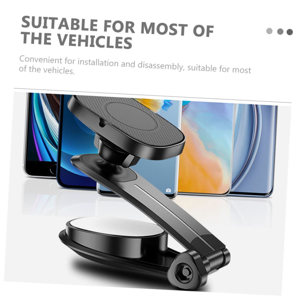 Homoyoyo Magnetic Phone Holder for Car - 360° Rotatable Air Vent Phone Mount with Strong Grip, Universal for iPhone Samsung & All Smartphones - Perfect for GPS Navigation & Hands-Free Driving