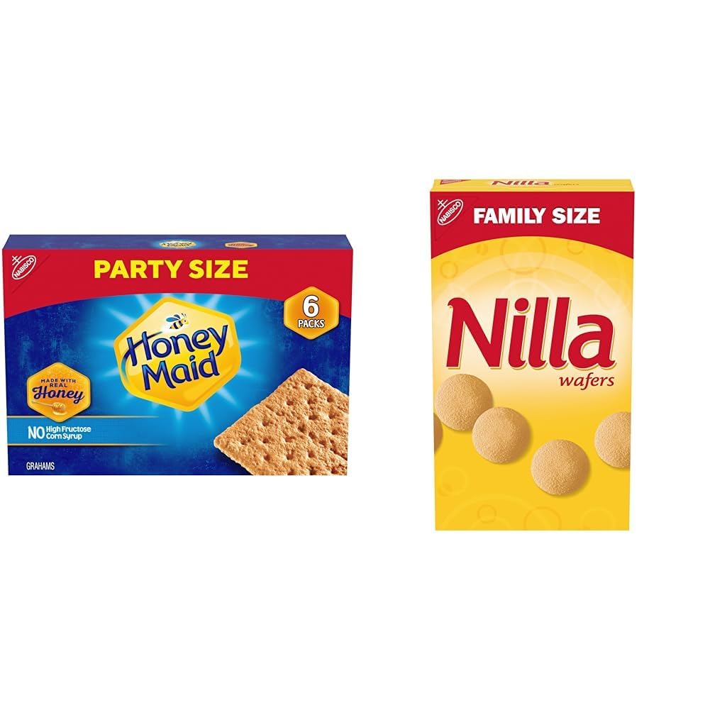 Honey Maid Graham Crackers & Nilla Wafers Cookies Variety Pack - 2 Boxes of Premium Baking Ingredients for Pies, Cheesecakes & Dessert Recipes | Perfect for Snacking, Baking & Party Platters