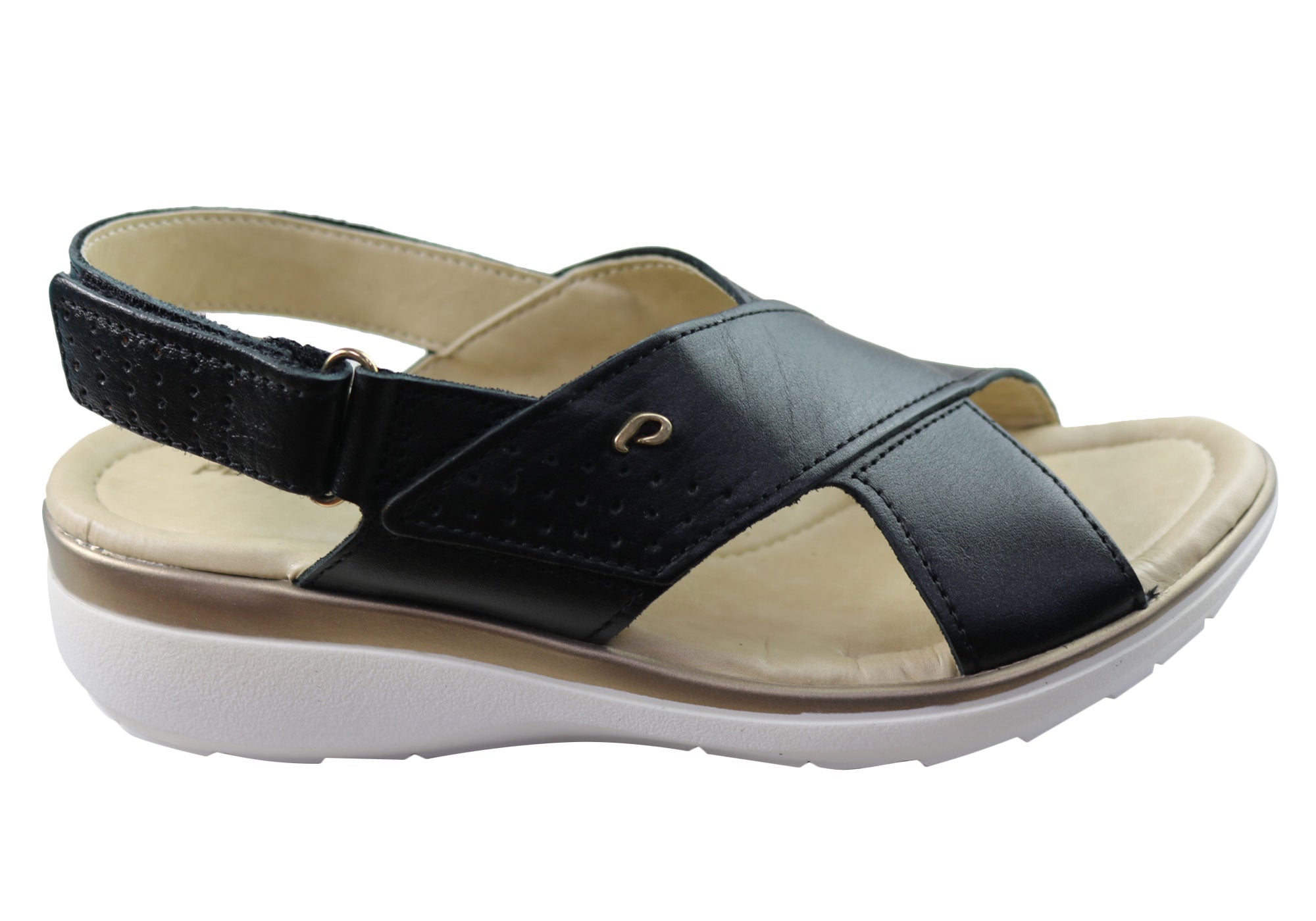 Pegada Paros Women's Comfortable Leather Sandals - Handmade in Brazil - Perfect for Beach, Vacation & Summer Outfits