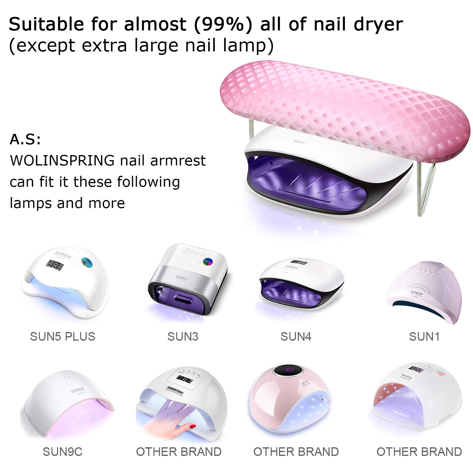 Professional Nail Arm Rest Hand Pillow - Soft Microfiber Leather Manicure Cushion with Non-Slip Base | Ergonomic Support for Nail Techs & DIY Manicures | Perfect for Salon, Home Spa & Professional Nail Stations (Pink)