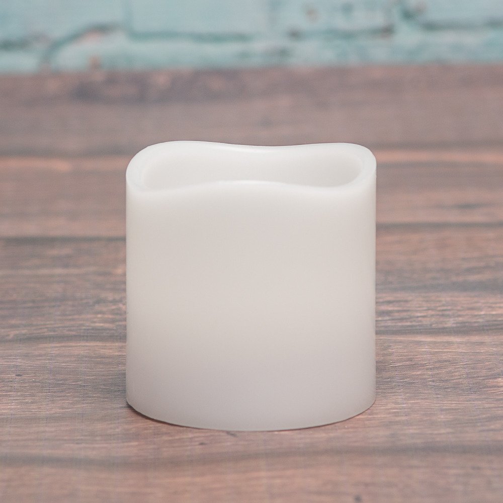 Richland Wavy Top Flameless LED Pillar Candle - White 3