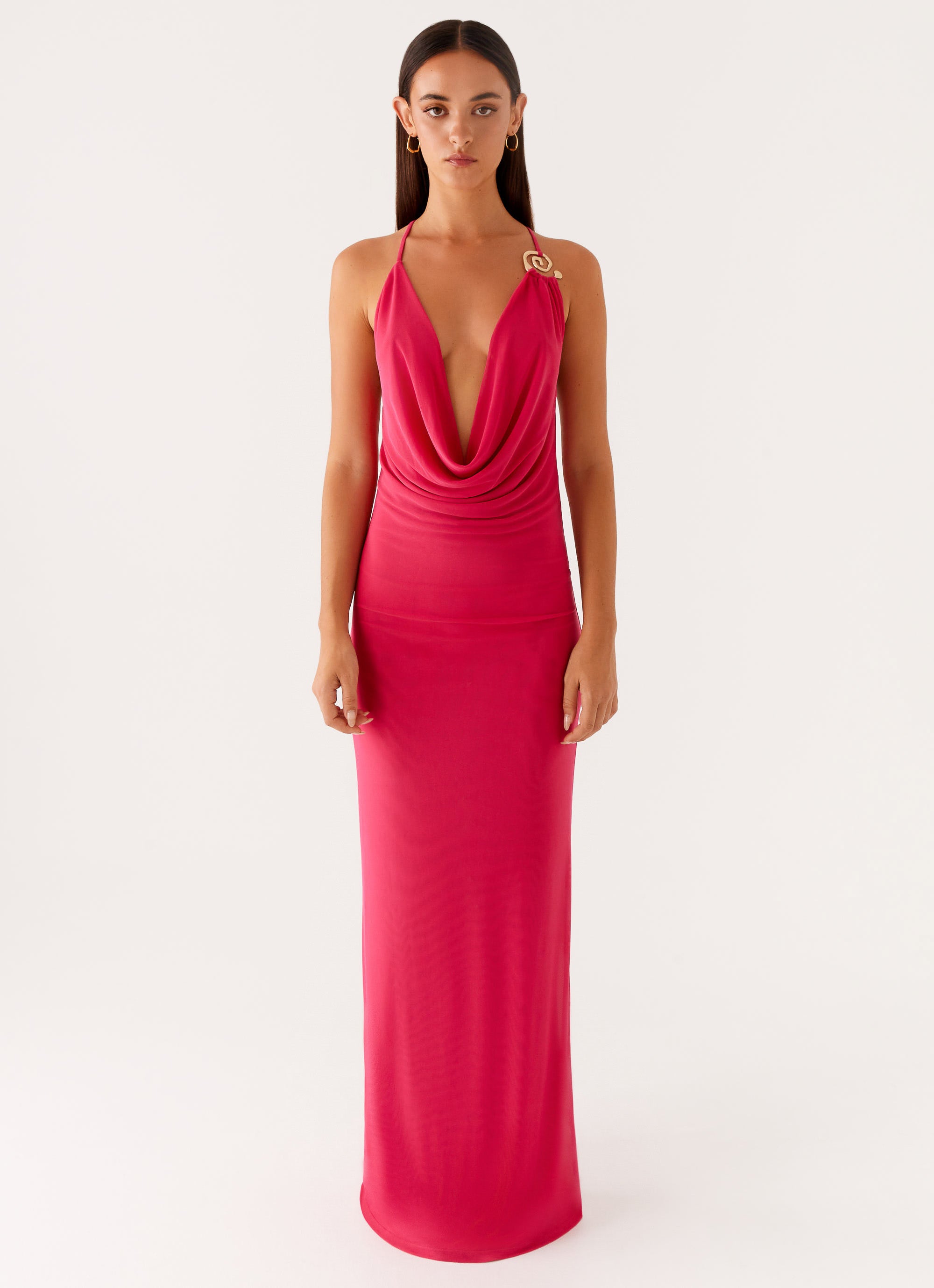 Game Player Maxi Dress - Hot Pink | Flowy Long Summer Dress for Women | Perfect for Beach, Vacation & Casual Outings