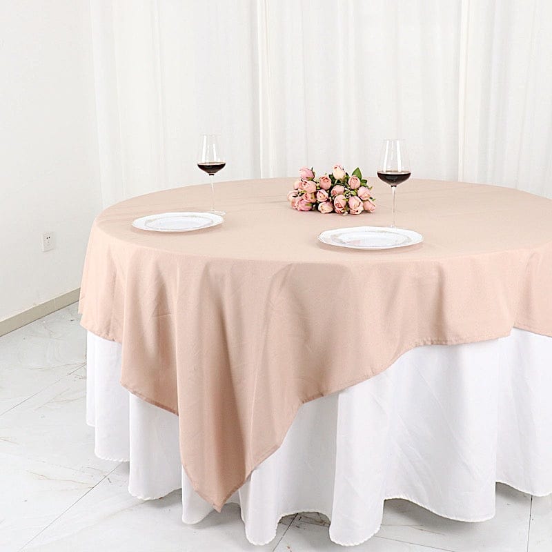 90 x 90 Inch Premium Polyester Square Tablecloth - Waterproof & Wrinkle-Resistant for Dining, Parties, and Outdoor Events