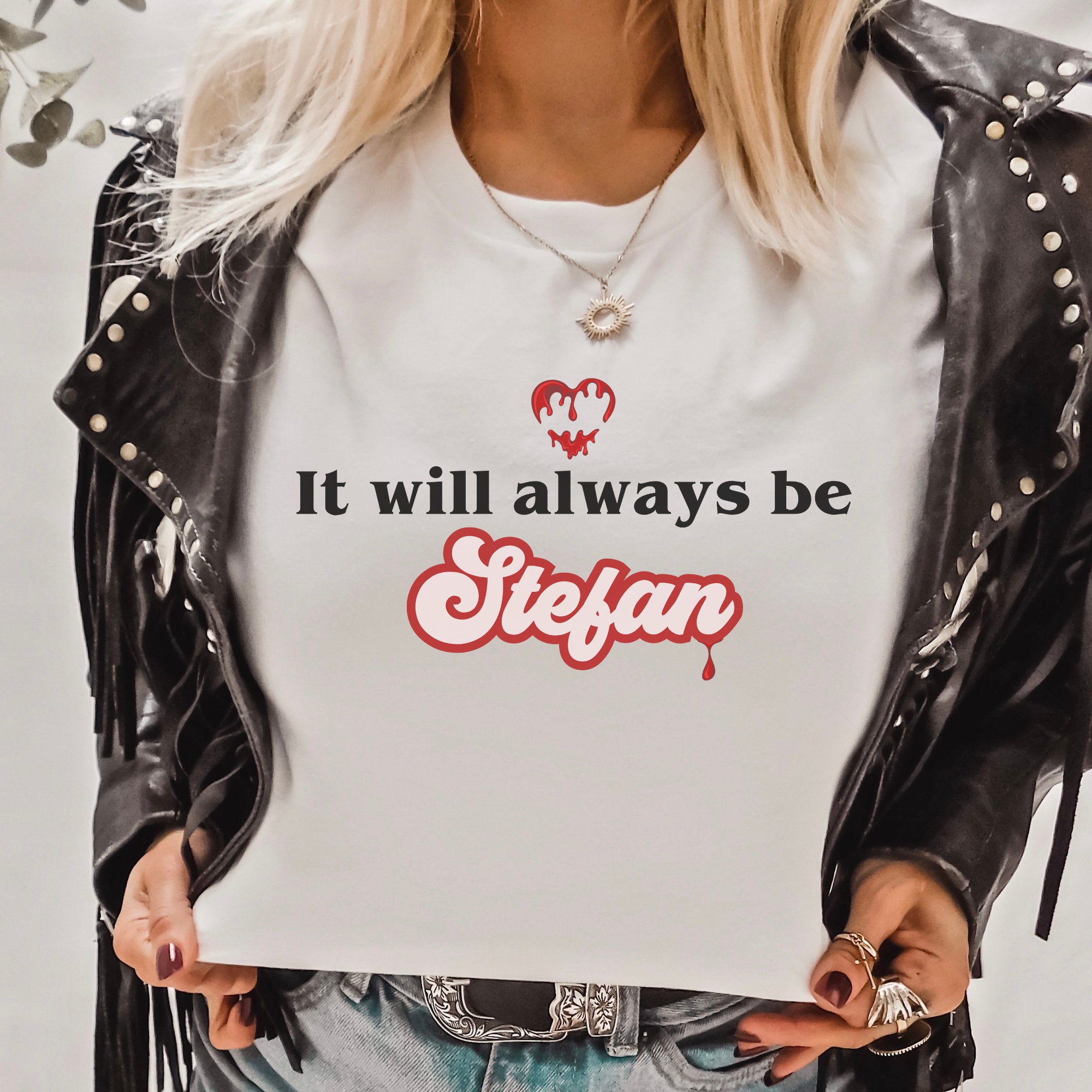 Stefan Salvatore T-Shirt | The Vampire Diaries TVD Merch | Mystic Falls & Damon Salvatore Fan Gift | Vampire-Themed Apparel for Cosplay, Halloween & TV Show Enthusiasts