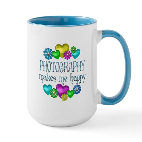 White/Blue Inside - Photography Large Mug