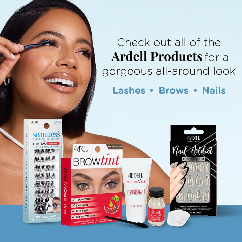 Ardell Seamless Extensions Refill Kit - Wispies False Eyelashes 32 Assorted Lengths, DIY Underlash Clusters for Natural Volume & Length, Knotless Design - Perfect for Bridal, Party & Everyday Makeup Looks
