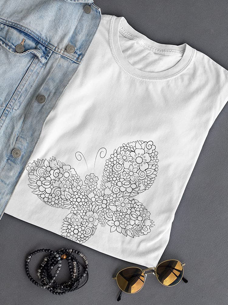 Women's Floral Butterfly Print T-Shirt - Soft & Stylish Casual Top for Spring & Summer Outfits