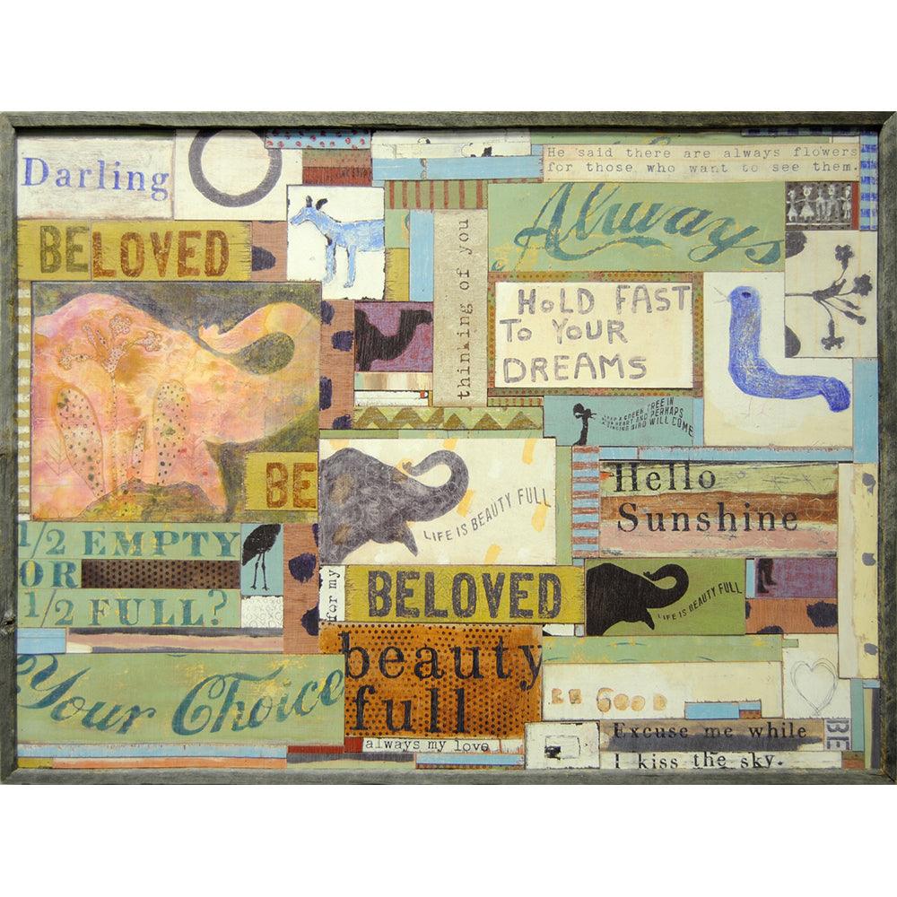 Assemblage Art Print - Unique Handmade Wall Decor for Home & Office - Perfect for Living Room, Bedroom, or Gallery Display