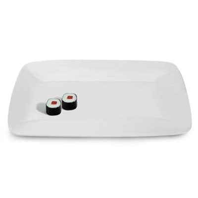 Bia Cordon Bleu Asian Collection 9.5 x 6 Inch White Porcelain Rectangle Plate - Elegant Dinnerware for Sushi, Dim Sum & Asian Cuisine Serving