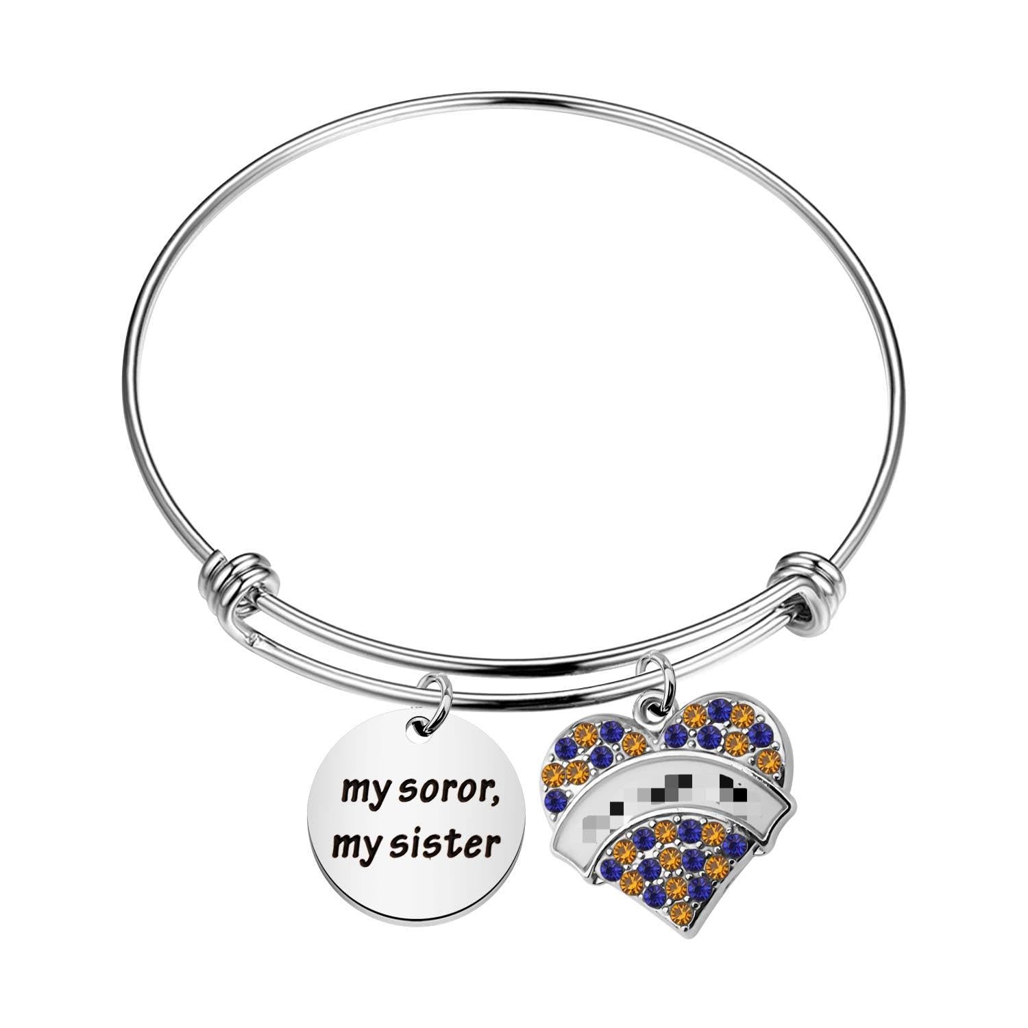 BAUNA Sorority Bracelet - Elegant Charm Bracelet Jewelry for Sisters, 1922 Sorority Gift - Perfect for Sisterhood Events, Graduation Gifts & Greek Life Accessories