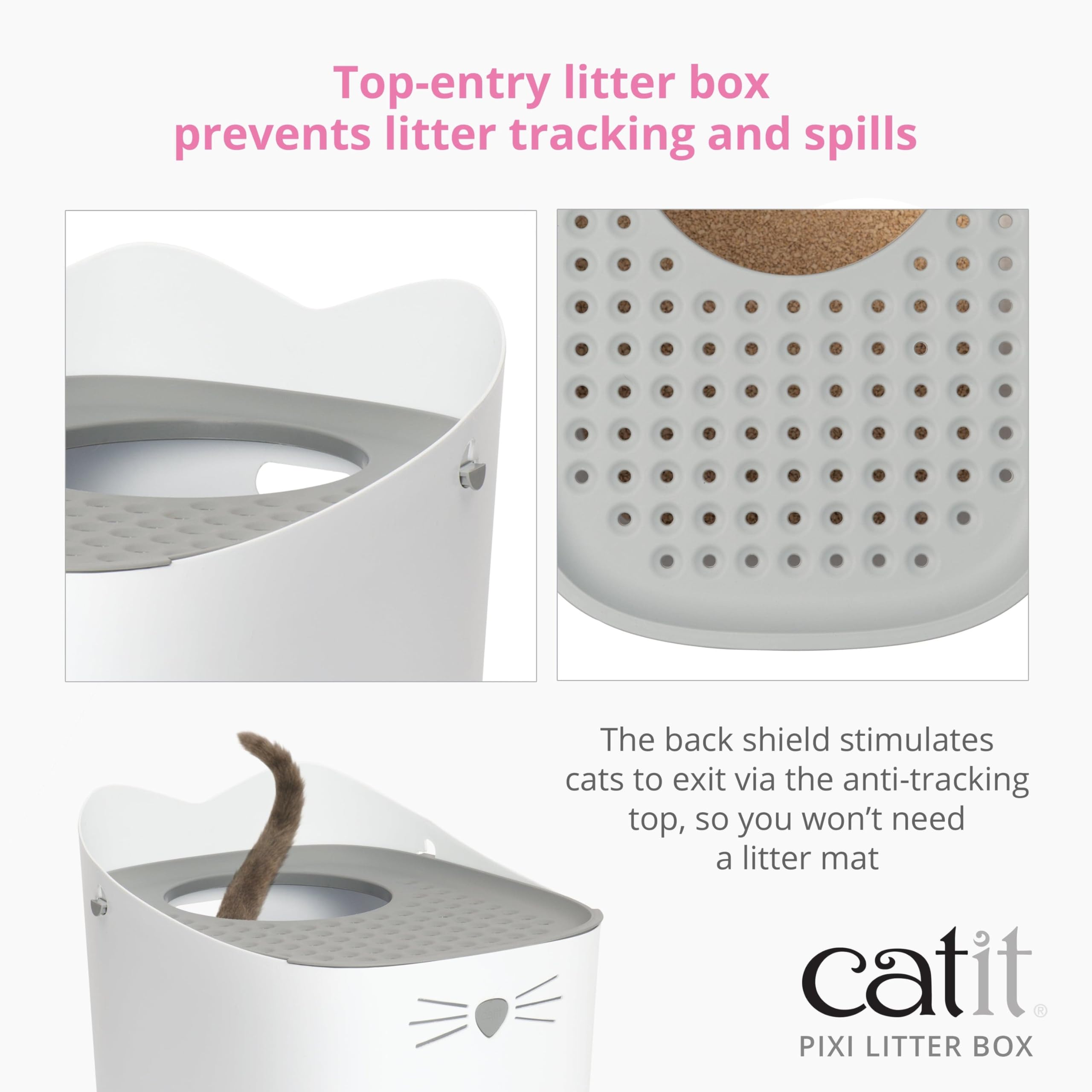 Catit PIXI Covered Cat Litter Box - Hidden Enclosure for Home