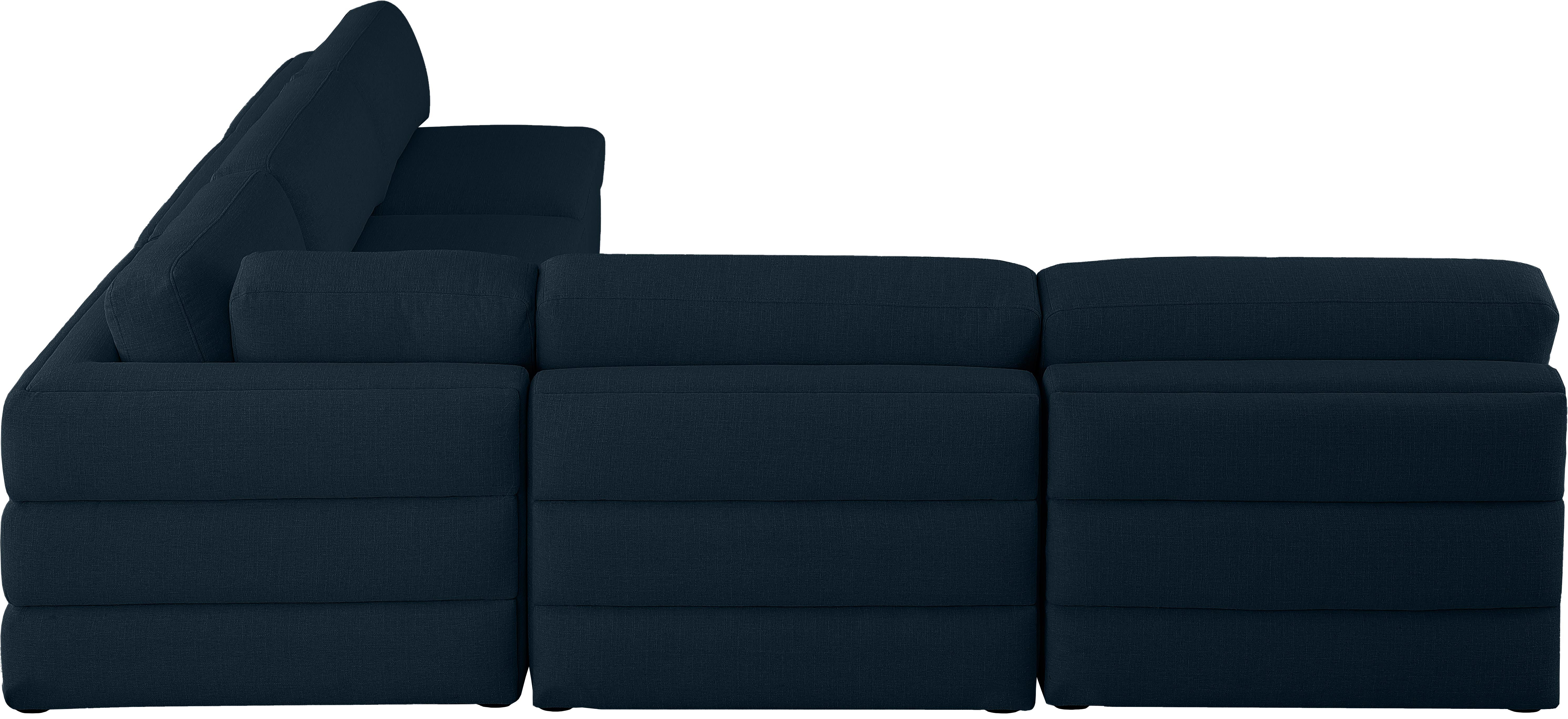 Beckham Durable Linen Textured Fabric Modular Sectional Sofa - Modern L-Shaped Couch for Living Room, Family Room & Home Theater Comfortable Seating
