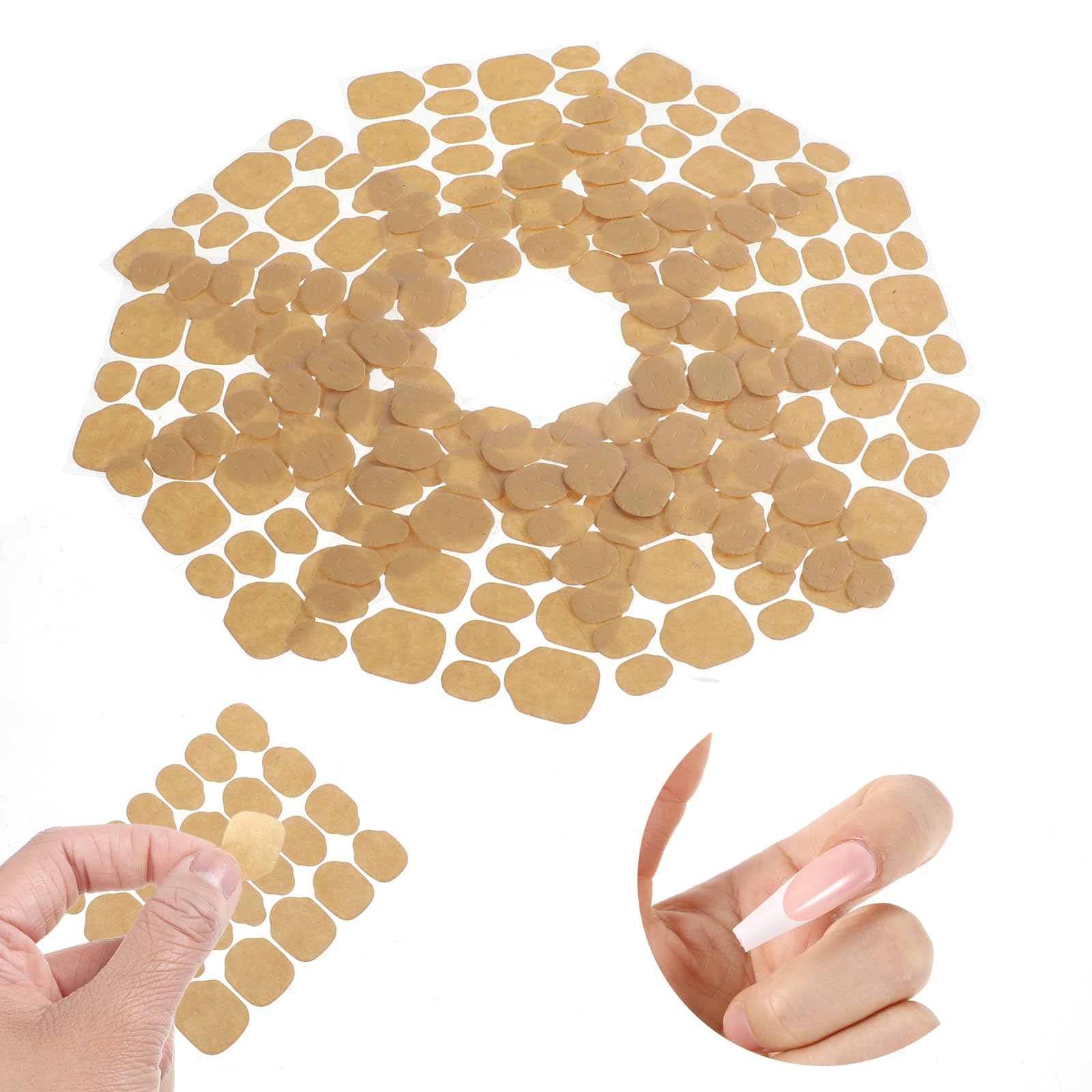 Clear Super Strong Nail Adhesive Tabs - 240 Pcs Waterproof Breathable Press-On Nail Stickers with Double-Sided Flexible Jelly Tape | Perfect for Salon, Home Manicures & False Nail Applications