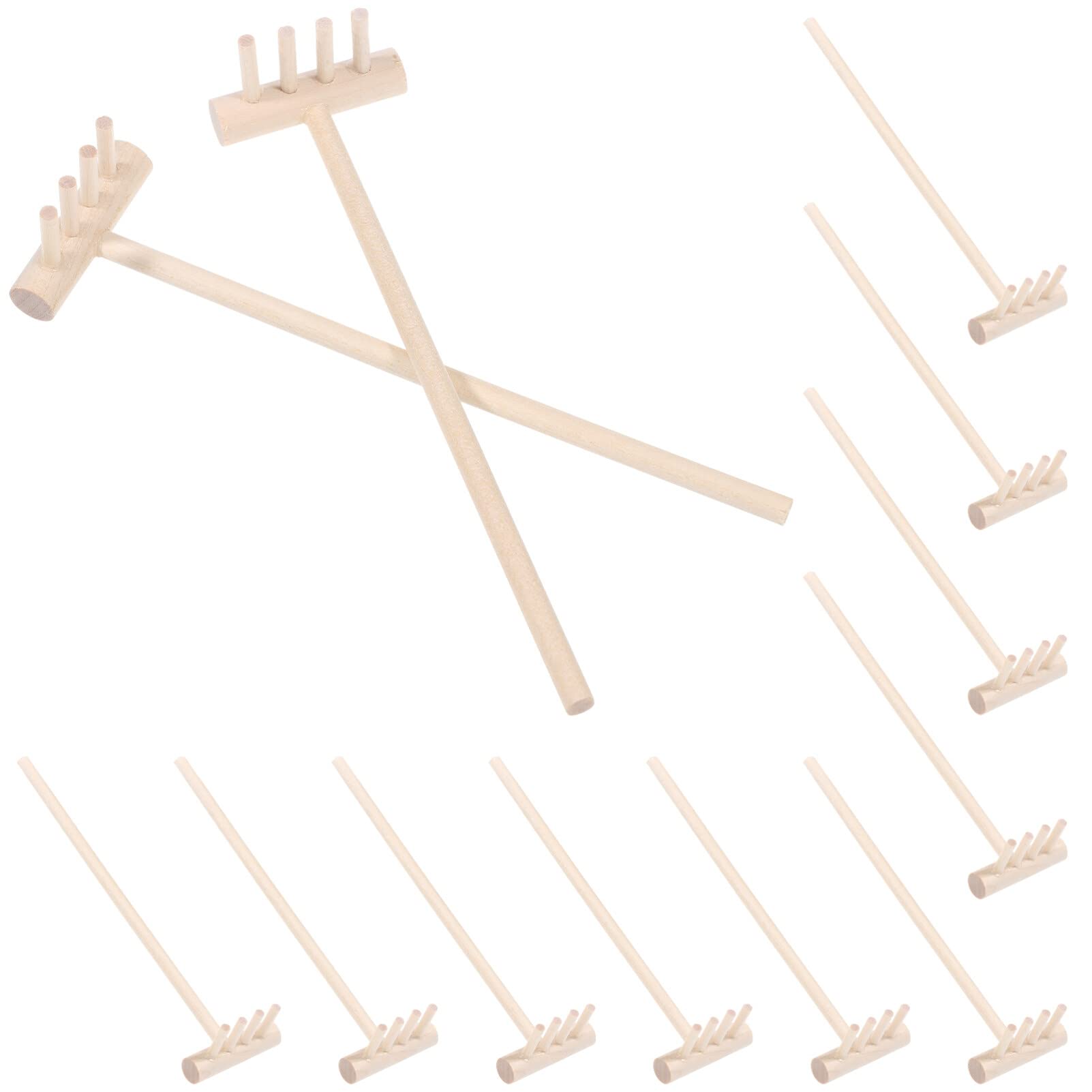 12PCS Mini Zen Garden Rake Tools Set - Bamboo Sand Rake for Meditation, Desktop Zen Garden Decor - Perfect for Home Office, Stress Relief & Mindful Relaxation