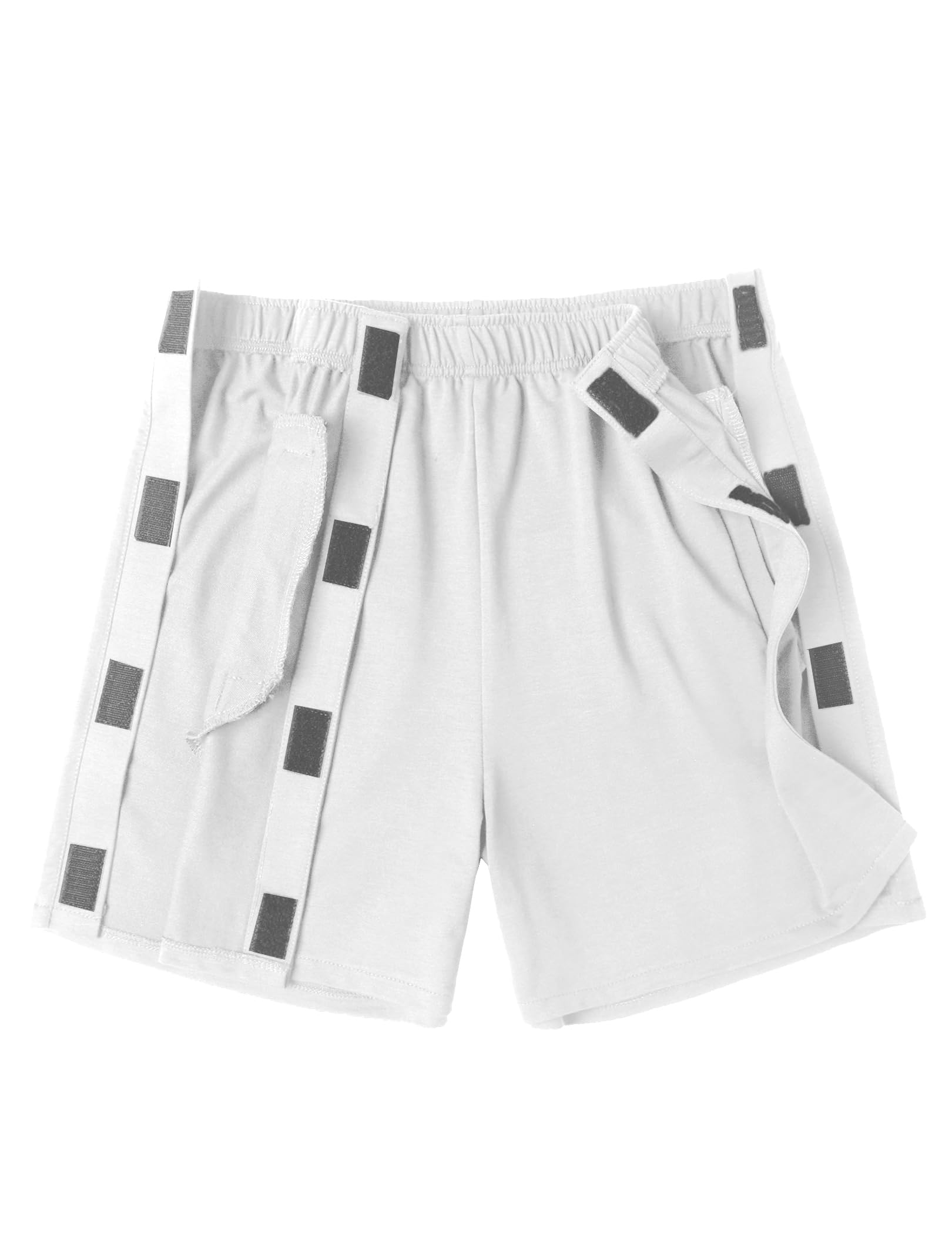 Deyeek Unisex Snap-On Athletic Shorts - Tear Away Cotton Shorts for Post Knee Surgery & Hip Replacement Recovery with Pockets - Ideal for Physical Therapy, Gym Workouts & Comfortable Daily Wear