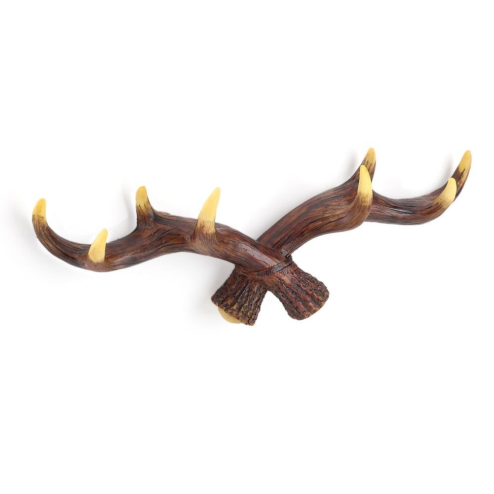 Antler Wall Hook Rack - Resin Coat Hanger for Hats & Bags - Home Decor