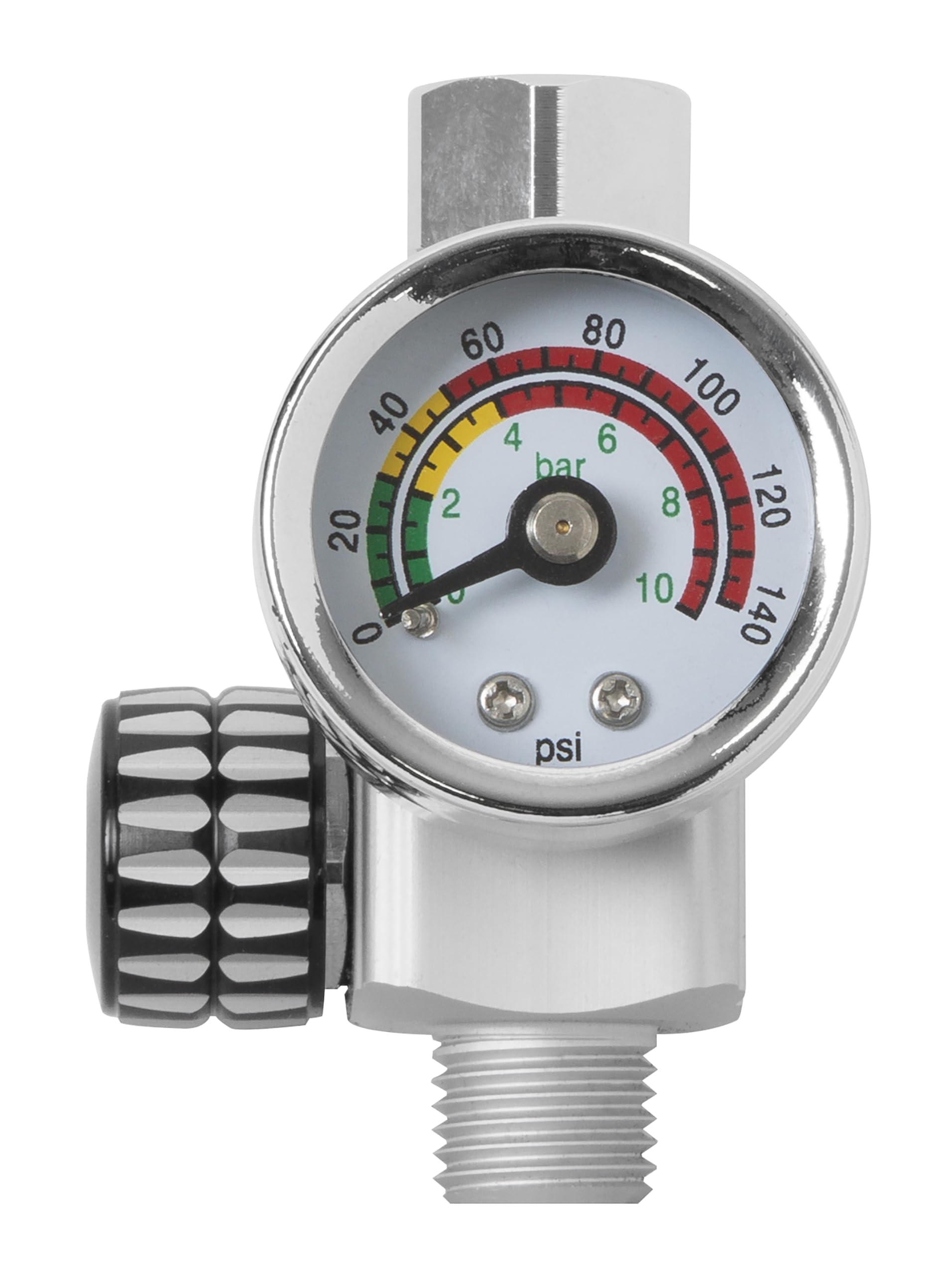 Sealey AR01 On-Gun Air Pressure Regulator & Gauge - Professional Pneumatic Tool Accessory for Painting, Nail Guns & Air Compressors