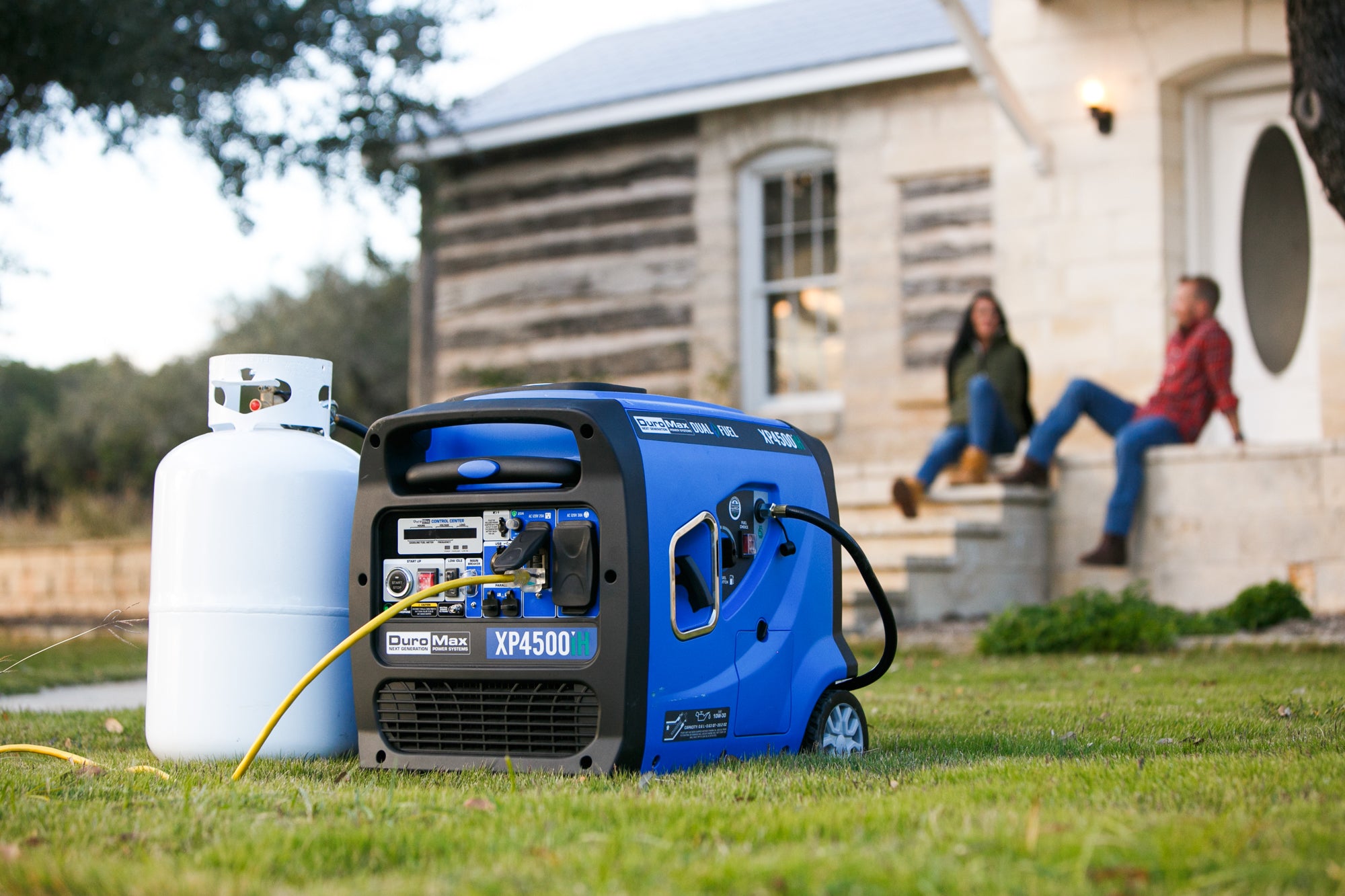 4,500 Watt Dual Fuel Portable Inverter Generator with CO Alert - Reliable Power for Camping, RV Trips & Emergency Backup