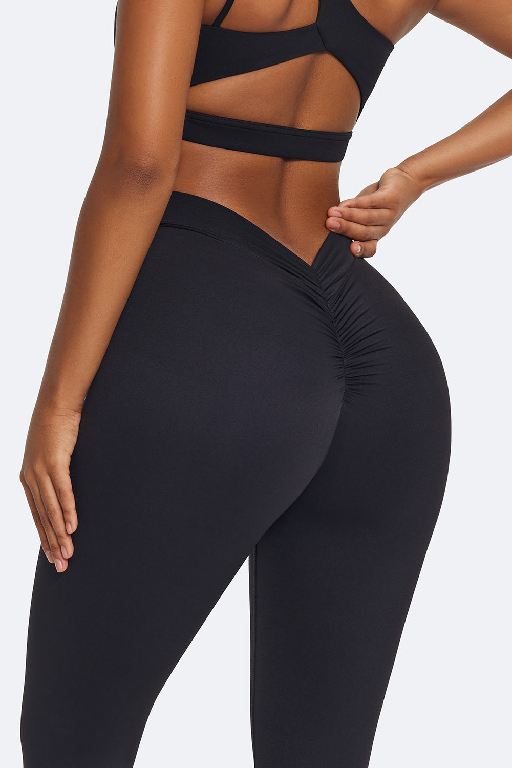 Ruched High Waisted Leggings for Women - Tummy Control Yoga Pants - Comfortable Workout Leggings for Running, Gym & Lounge Wear