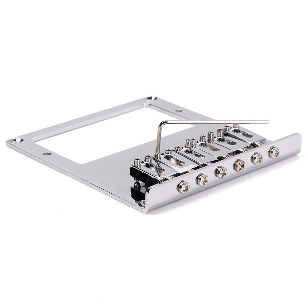 6 String Guitar Bridge Parts - Electric & Acoustic Guitar Bridge Plate with Saddle & Dual Pickups | Premium Guitar Bridge Accessories for Enhanced Sound & Performance | Perfect for Guitar Upgrades, Repairs & Custom Builds