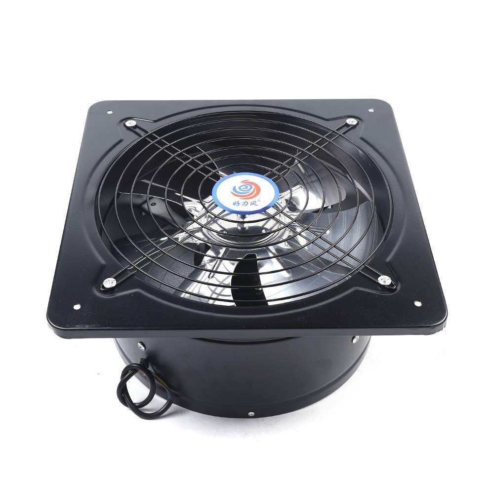 LOYALHEARTDY 150W 12 Inch Industrial Exhaust Fan - High Power Ventilation Extractor Axial Air Blower for Garages, Workshops, Greenhouses & Attics (2800 RPM, US Stock) - Perfect for Cooling, Odor Removal & Air Circulation in Commercial & Residential Spaces