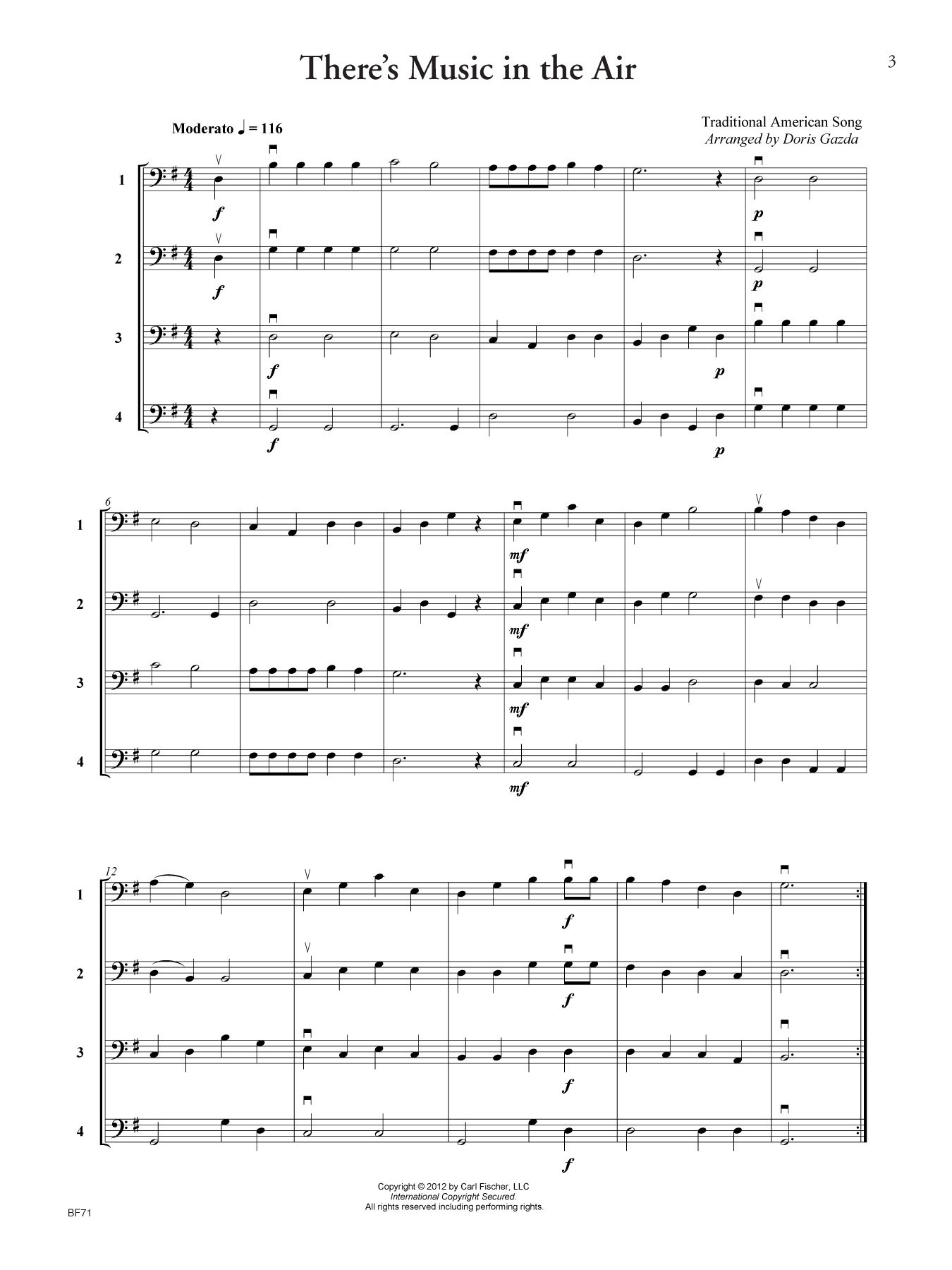 BF71 - Progressive Quartets for Strings - Cello (Ensemble Music) | Perfect for Music Students & String Quartet Practice