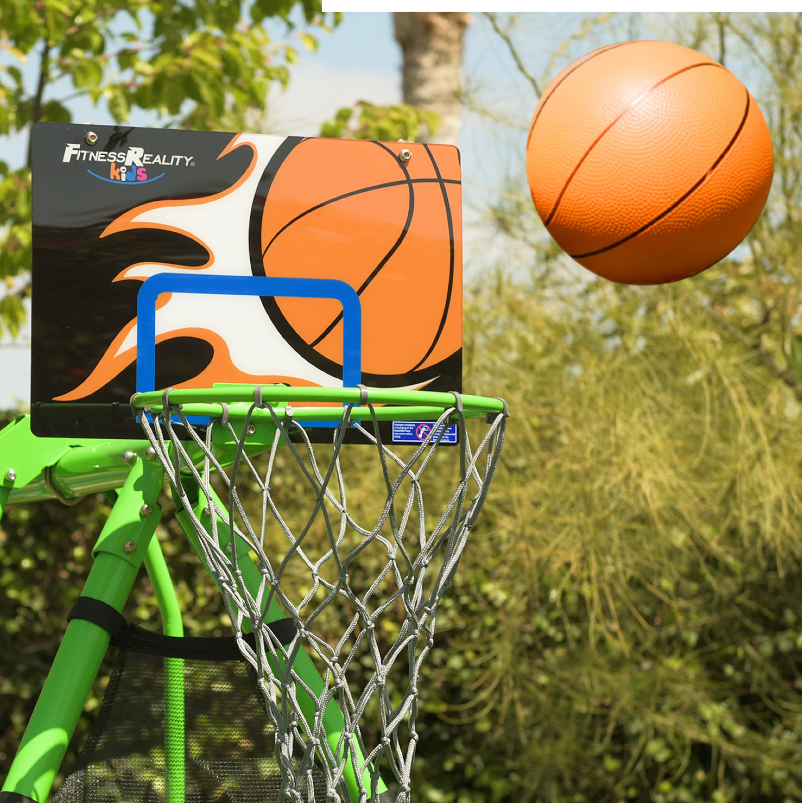 8 Station Outdoor Playground Set with Swing, Slide, Monkey Bars, Basketball Hoop, Trampoline & Soccer - Perfect for Backyard Fun, Kids Outdoor Activities & Family Bonding Time