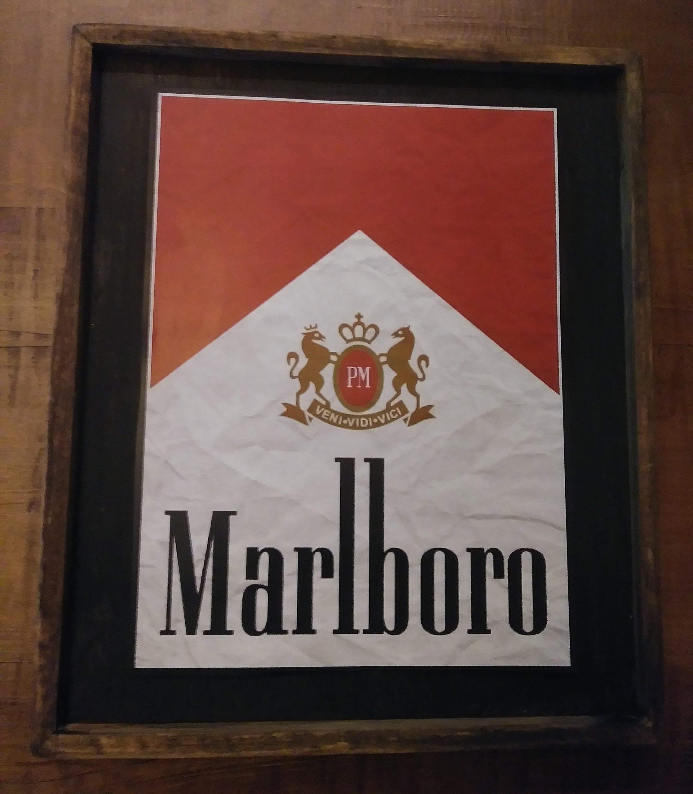 Handmade Wooden Cigarette Sign - Vintage Tobacco Shop Decor for Home, Bar, or Man Cave