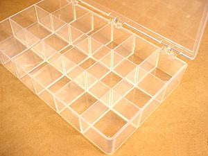 18 Compartment Storage Case - Organize Small Items, Jewelry, Beads & Crafts - Perfect for Travel, Home & Office Organization