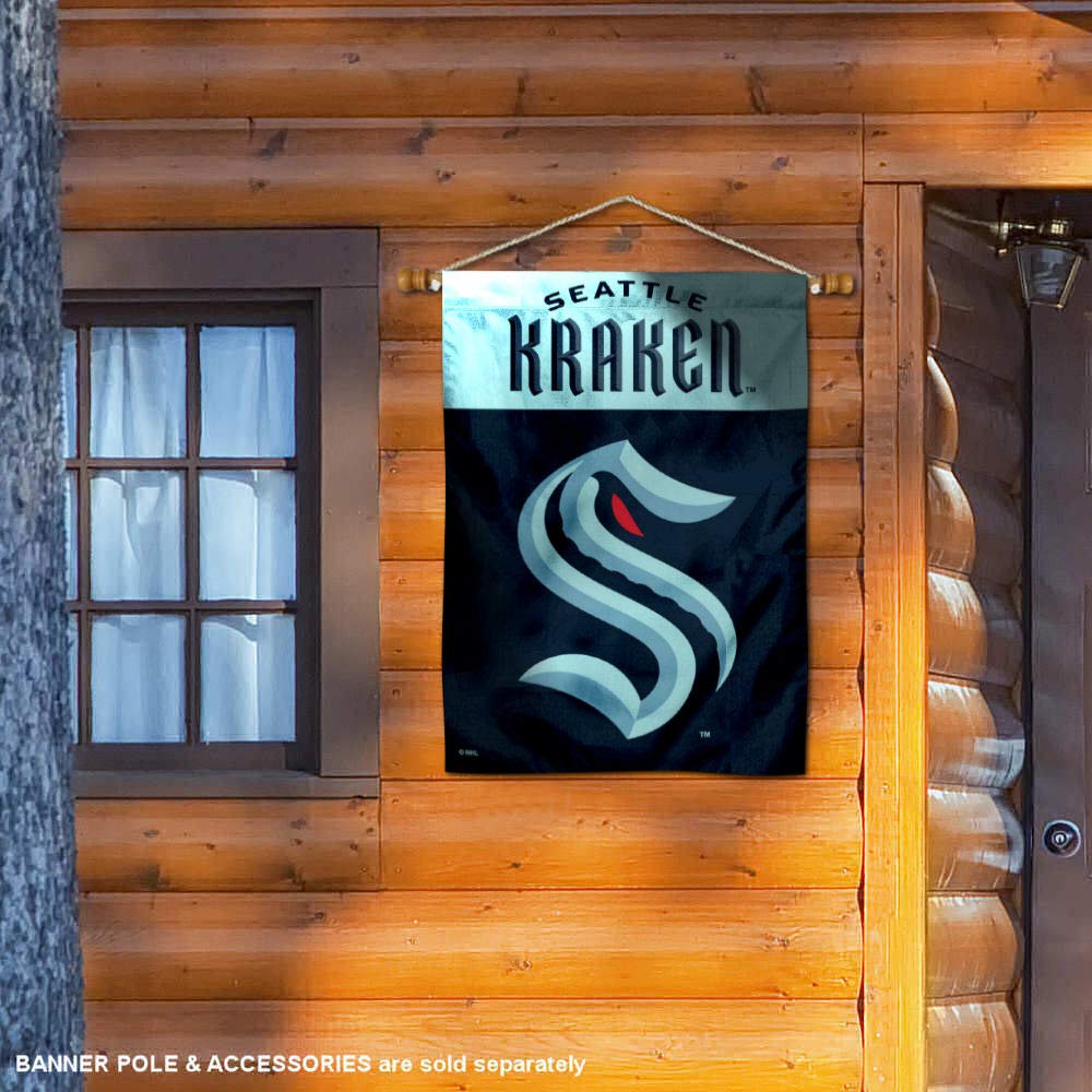 WinCraft Kraken Double Sided House Flag - Vibrant Team Spirit Banner for Outdoor & Game Day Decor - Perfect for NFL, College Football, and Sports Fan Showcase