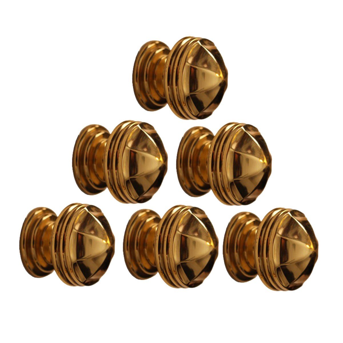 Bright Brass Cabinet Knobs - 1 1/4